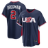 Nike USA Baseball 2026 World Baseball Classic Road Stadium Jersey – Alex Bregman – Navy - Jersey Teams World