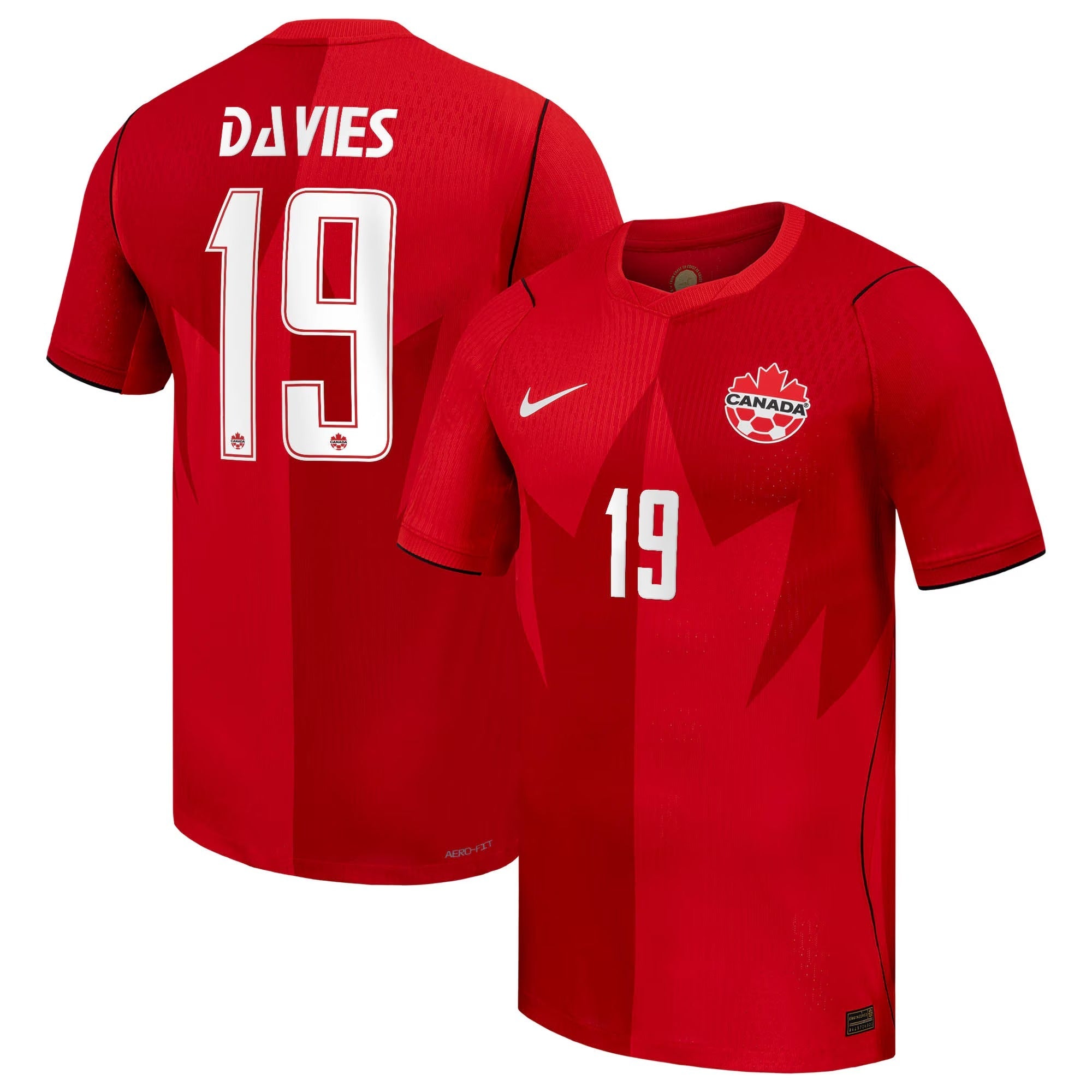 Alphonso Davies Canada Soccer Nike 2026 Home Match Authentic Jersey - Red - Jersey Teams World
