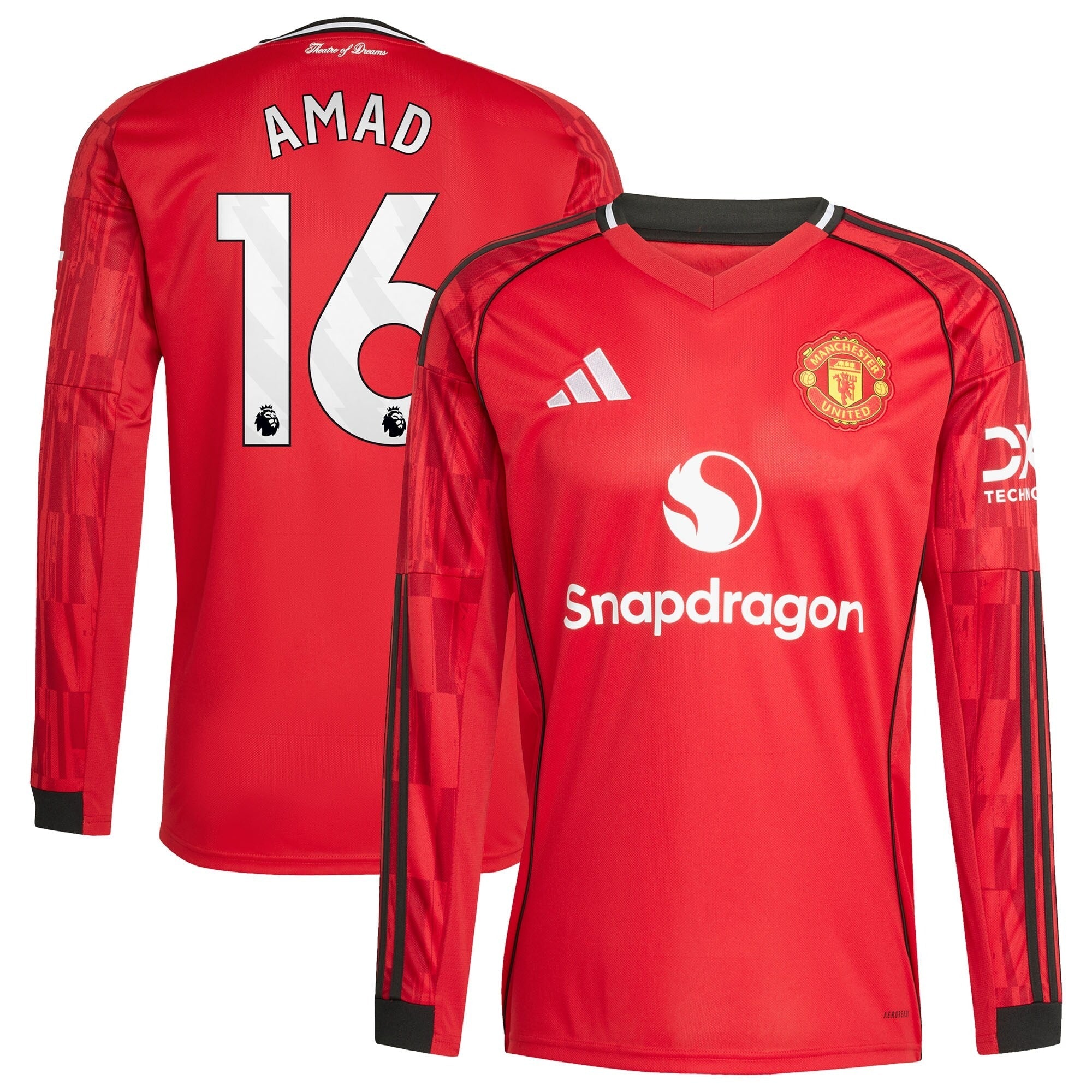 Amad Diallo Manchester United adidas Home 2025/26 Player Long Sleeve Jersey - Red - Jersey Teams World