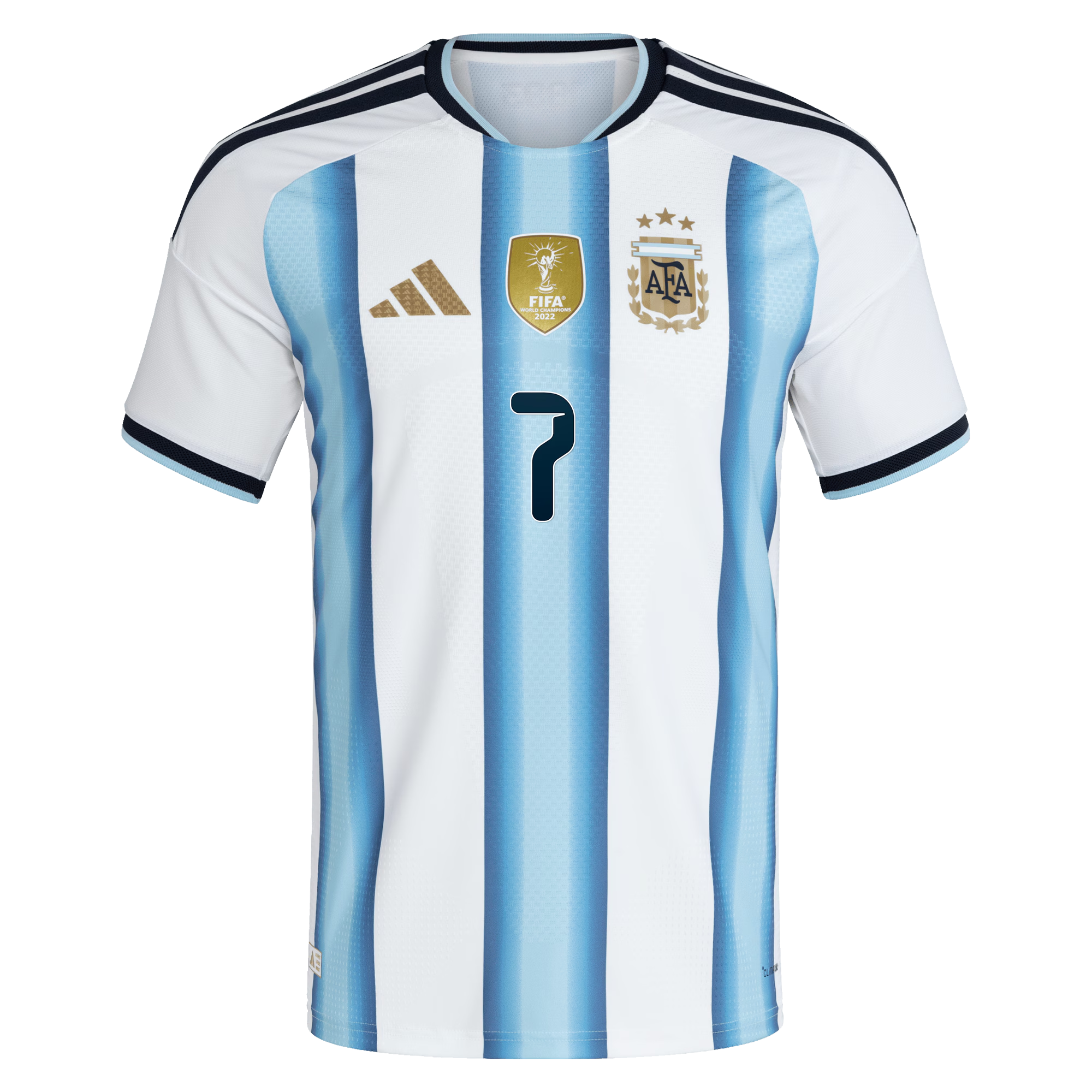 Argentina 2026 Home Player Jersey #7 - White (De Paul )