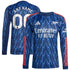 Arsenal adidas 2025/26 Away Long Sleeve Customized Jersey - Blue