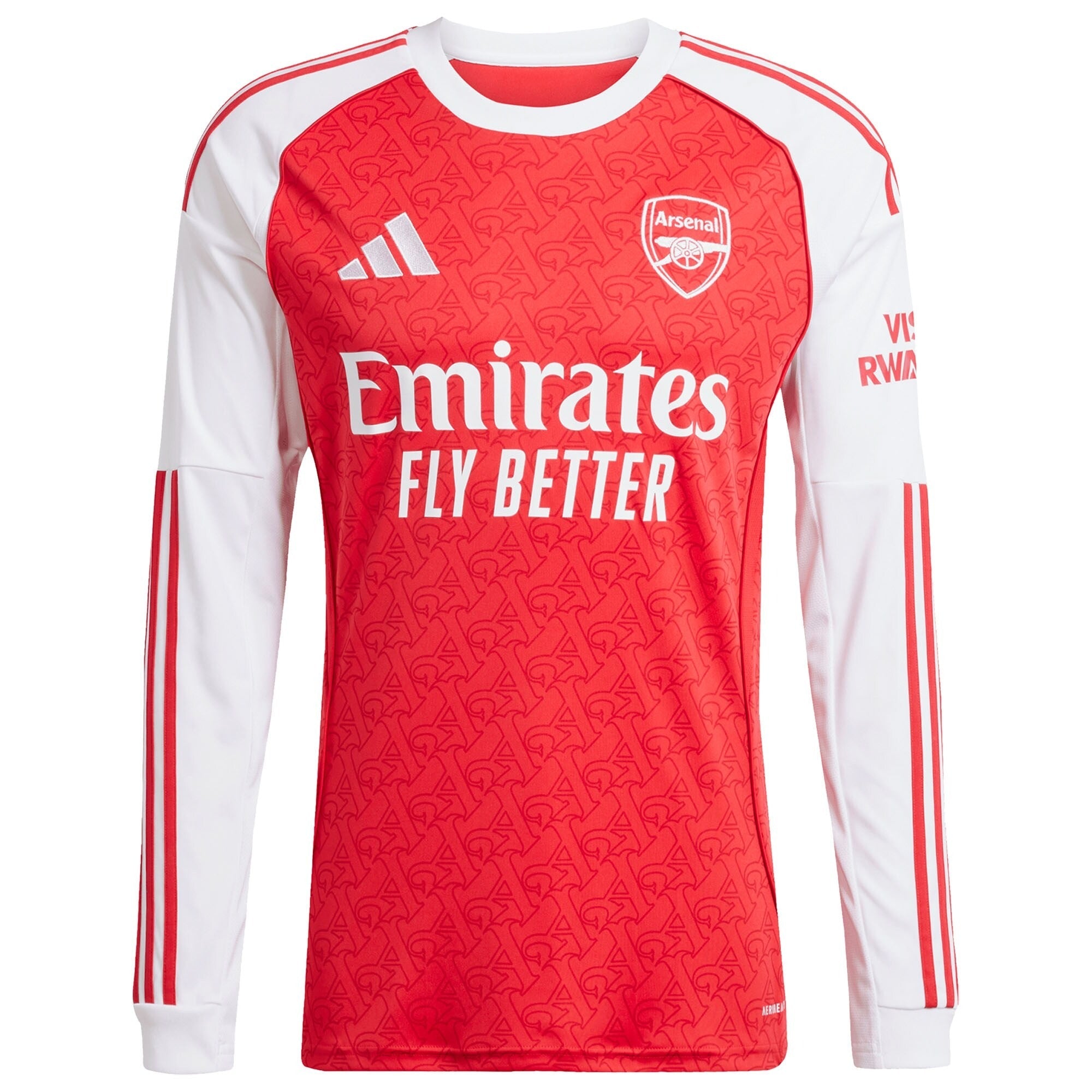 Bukayo Saka Arsenal adidas 2025/26 Home Long Sleeve Player Jersey - Red