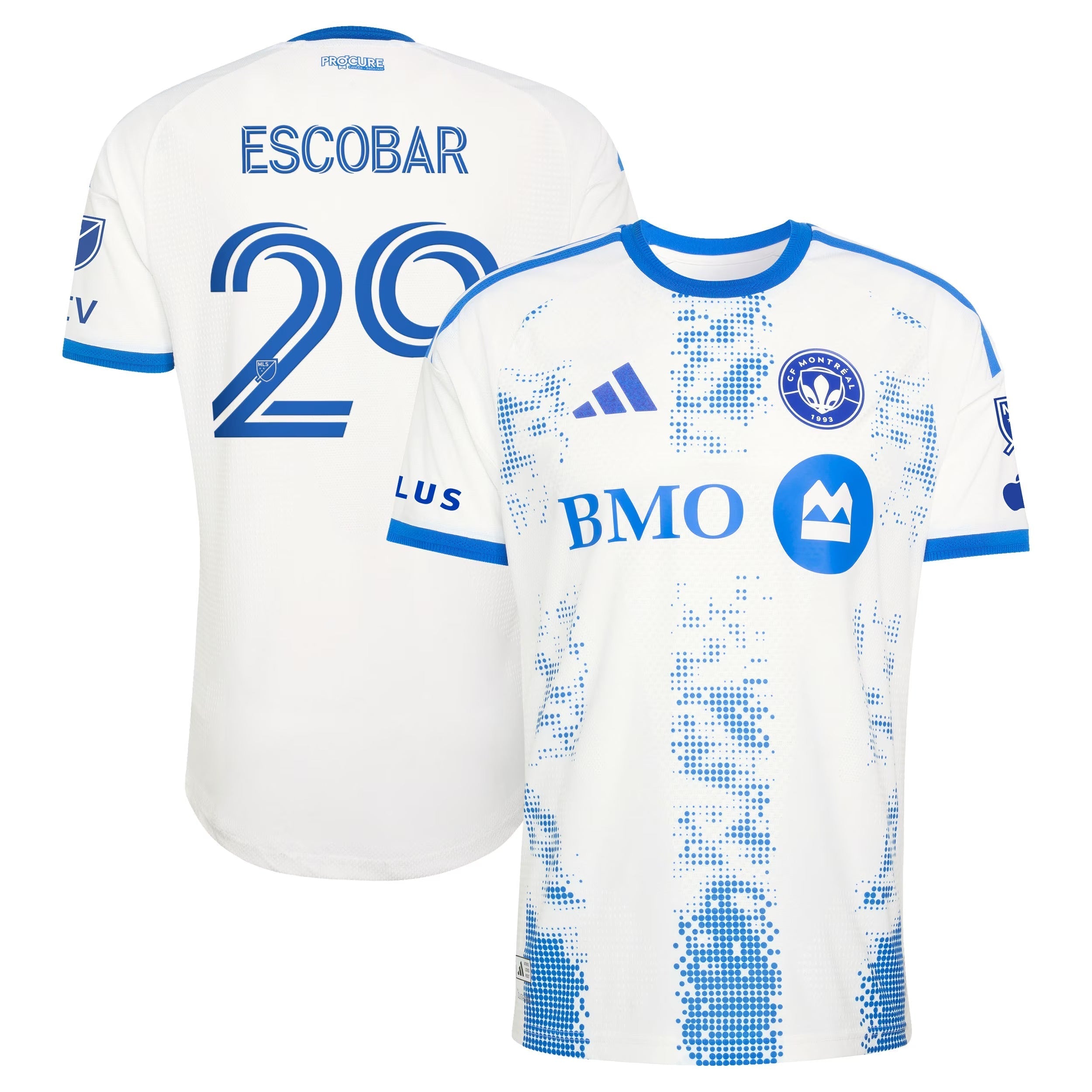 CF Montréal // adidas Franco Escobar #29 Official 2026 The Procure Jersey – White - Jersey Teams World