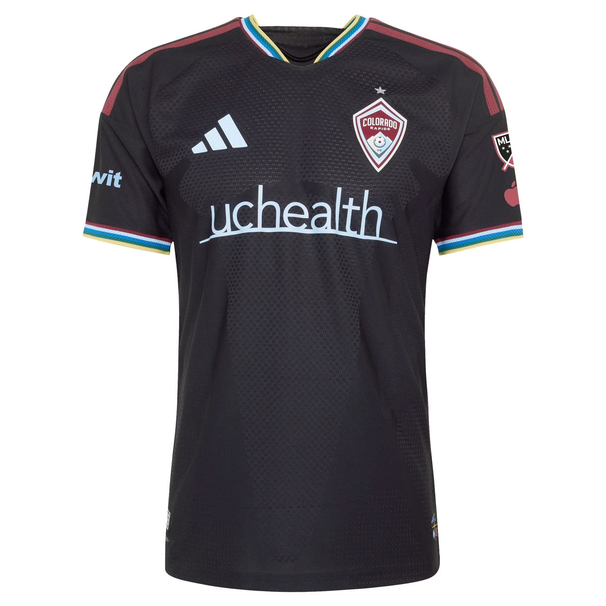 Colorado Rapids // adidas Official 2026 Colorful Colorado On-Field Patch Custom Jersey – Black - Jersey Teams World