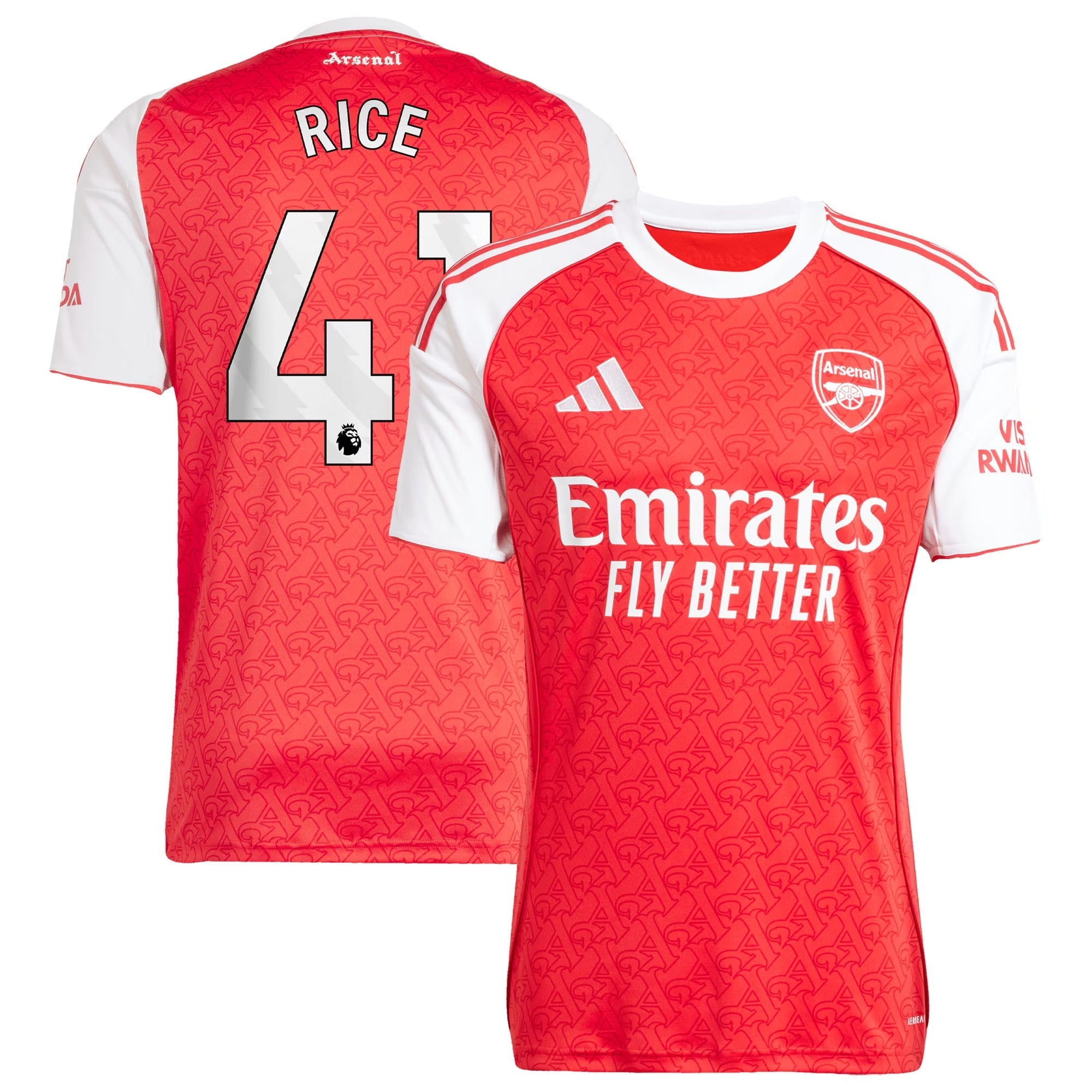 Declan Rice Arsenal adidas 2025/26 Home Player Jersey - Red - Jersey Teams World