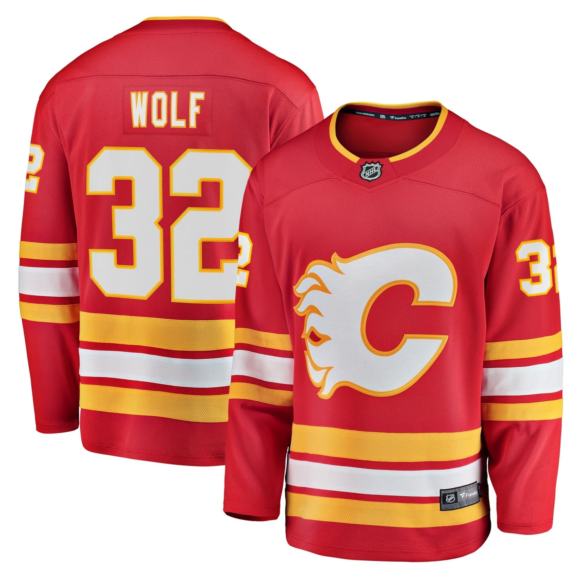 Dustin Wolf Calgary Flames Fanatics Home Breakaway Jersey – Red - Jersey Teams World