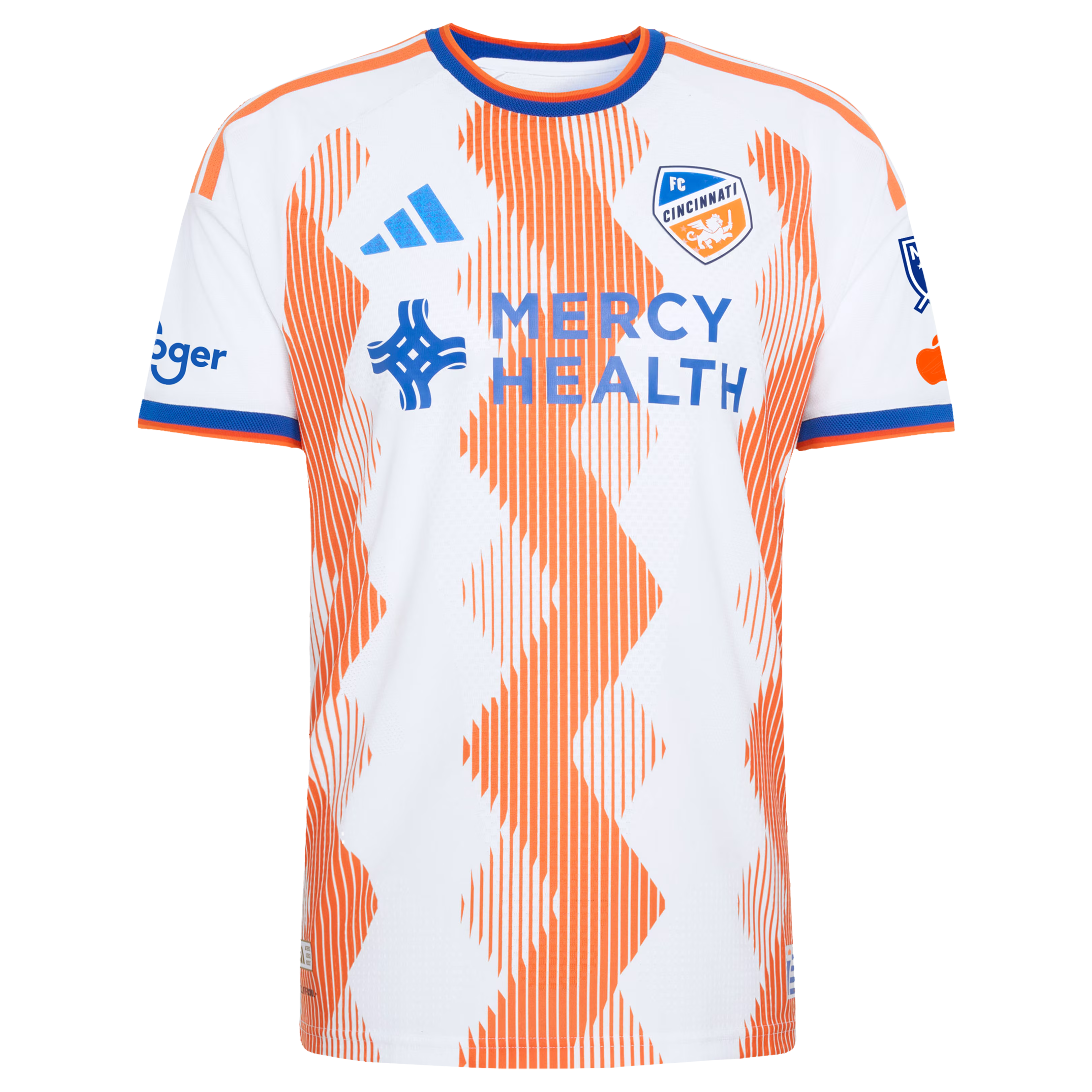 FC Cincinnati // adidas Official 2026 The Seven Hills On-Field Patch Custom Jersey – White - Jersey Teams World