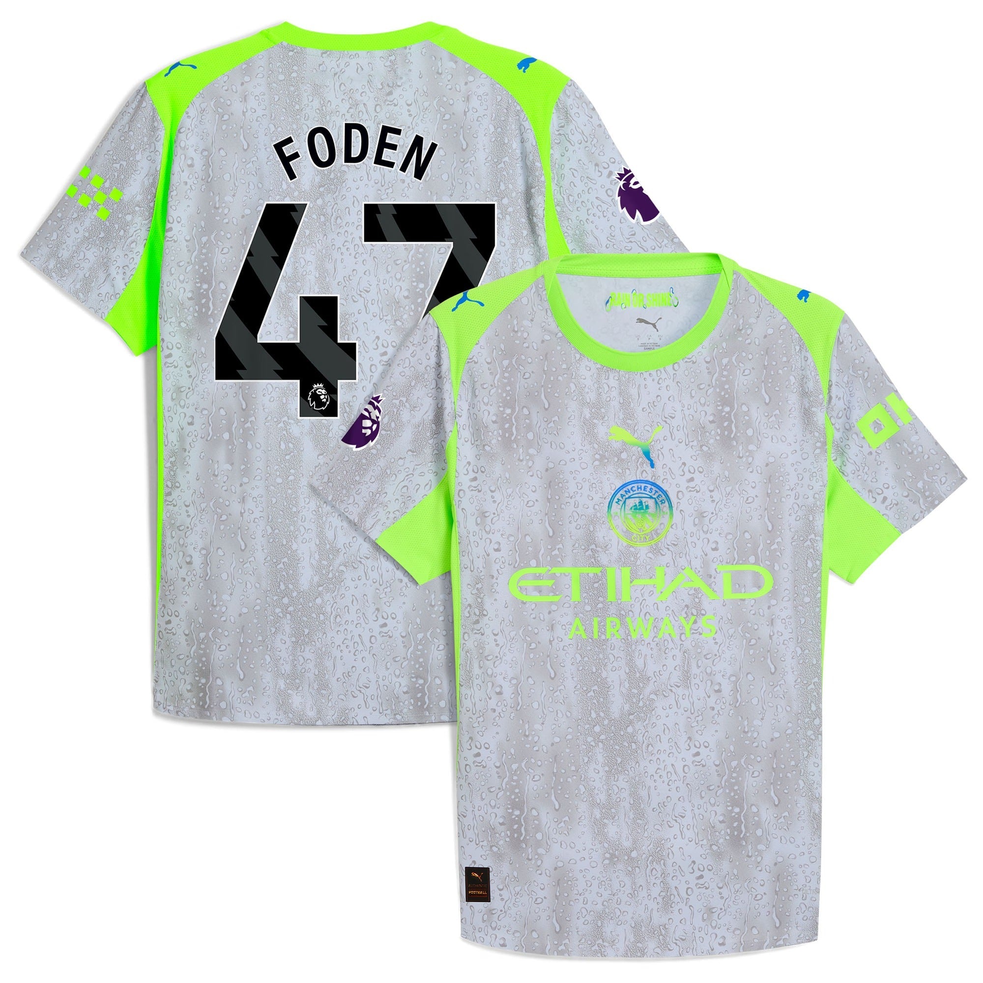 Foden 47 Manchester City Puma 2025/26 Third Jersey - Green/Neon Green