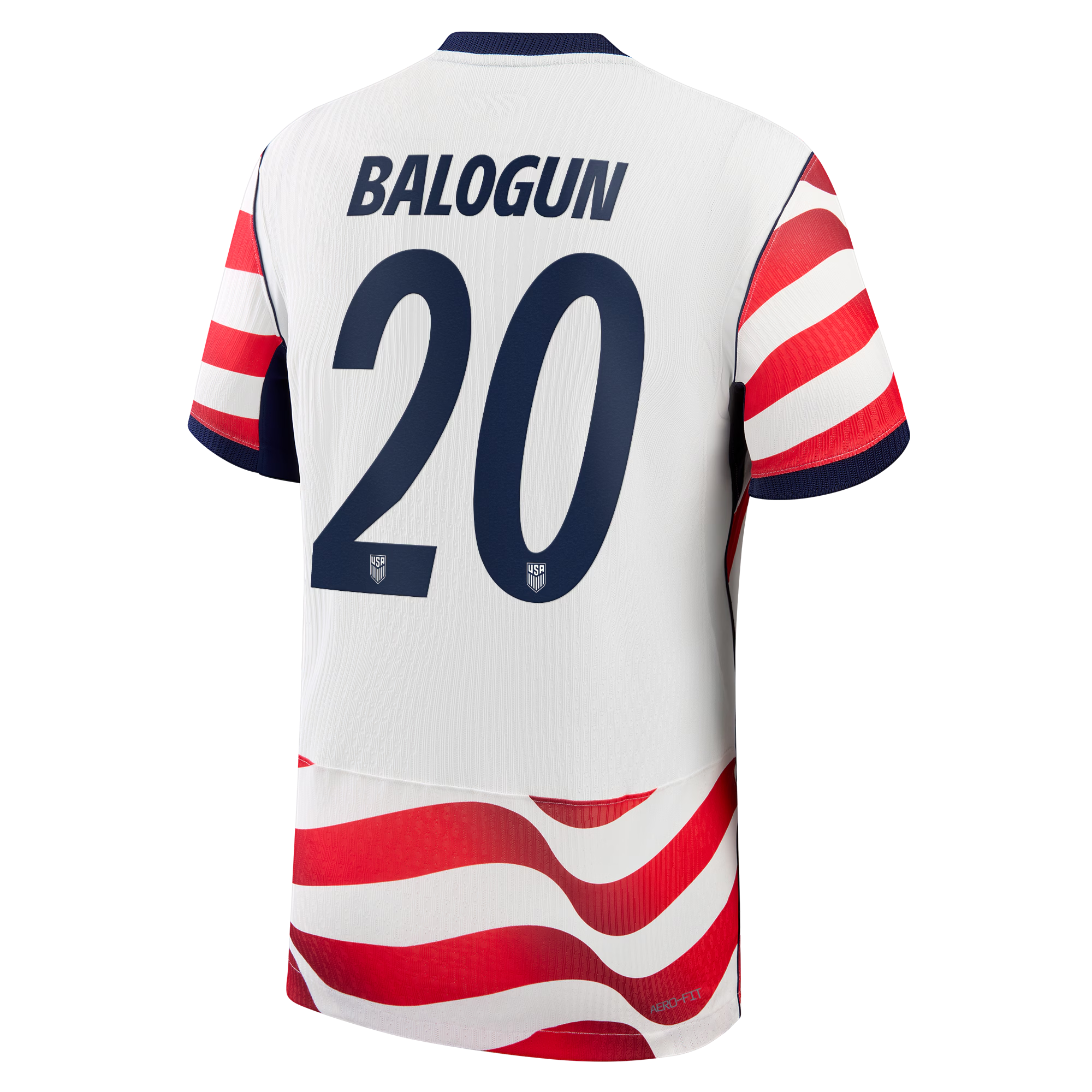 Folarin Balogun USMNT 2026 Home Match Jersey White | Nike USA Soccer Jersey - Jersey Teams World
