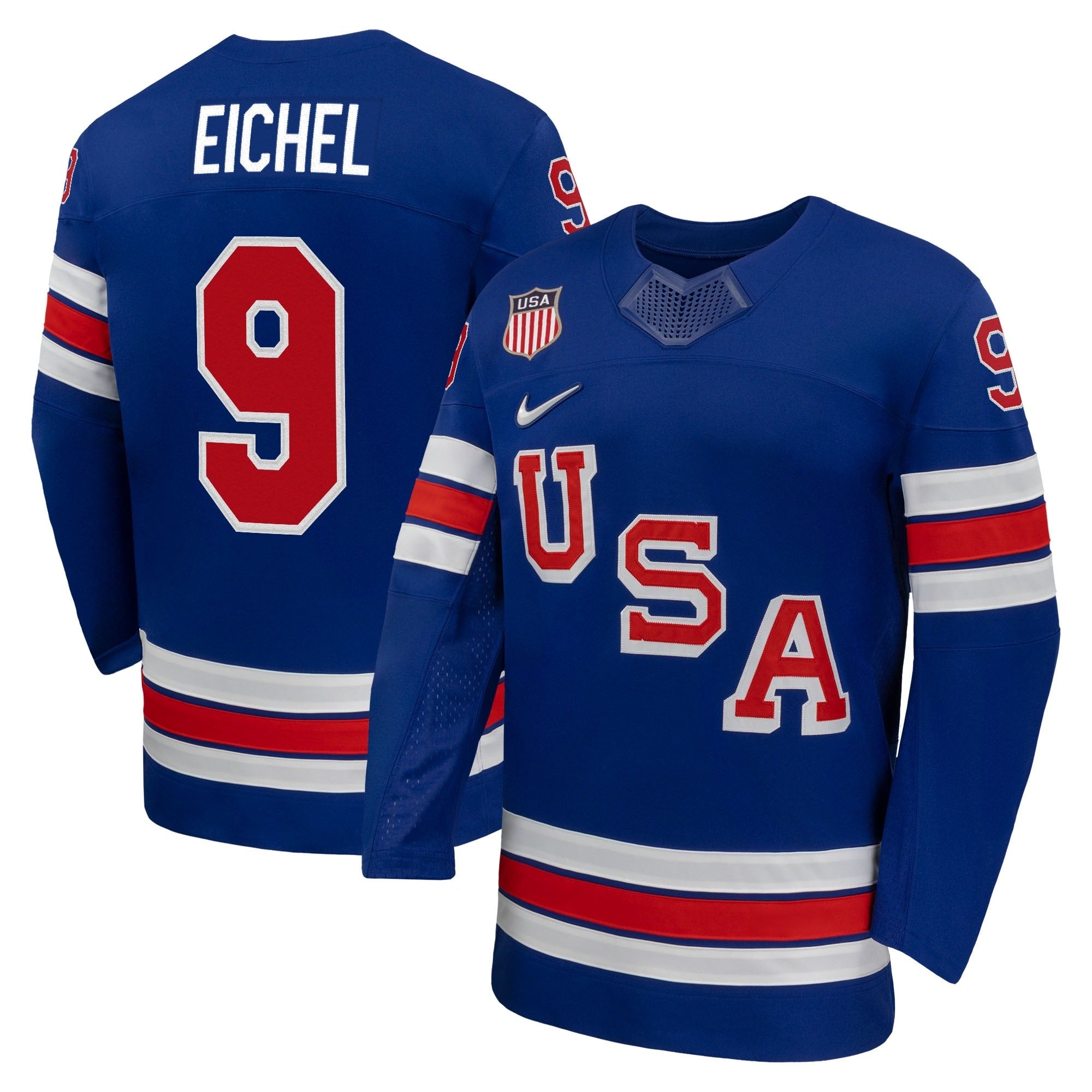 Jack Eichel #15 USA Hockey Nike 2026 Home Jersey - Royal Blue - Jersey Teams World