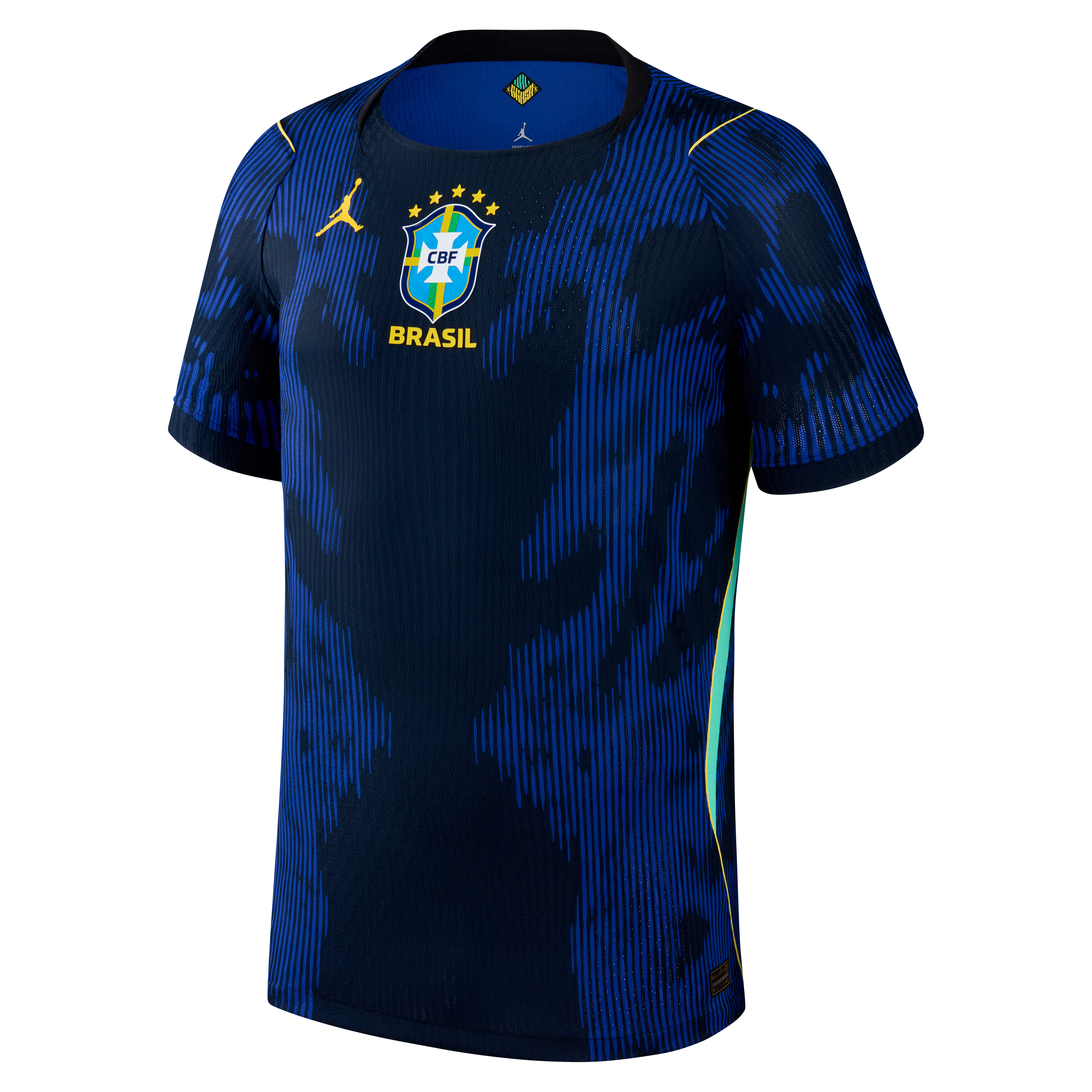 Jordan Brazil National Team 2026 Away Match Custom Jersey - Blue - Jersey Teams World