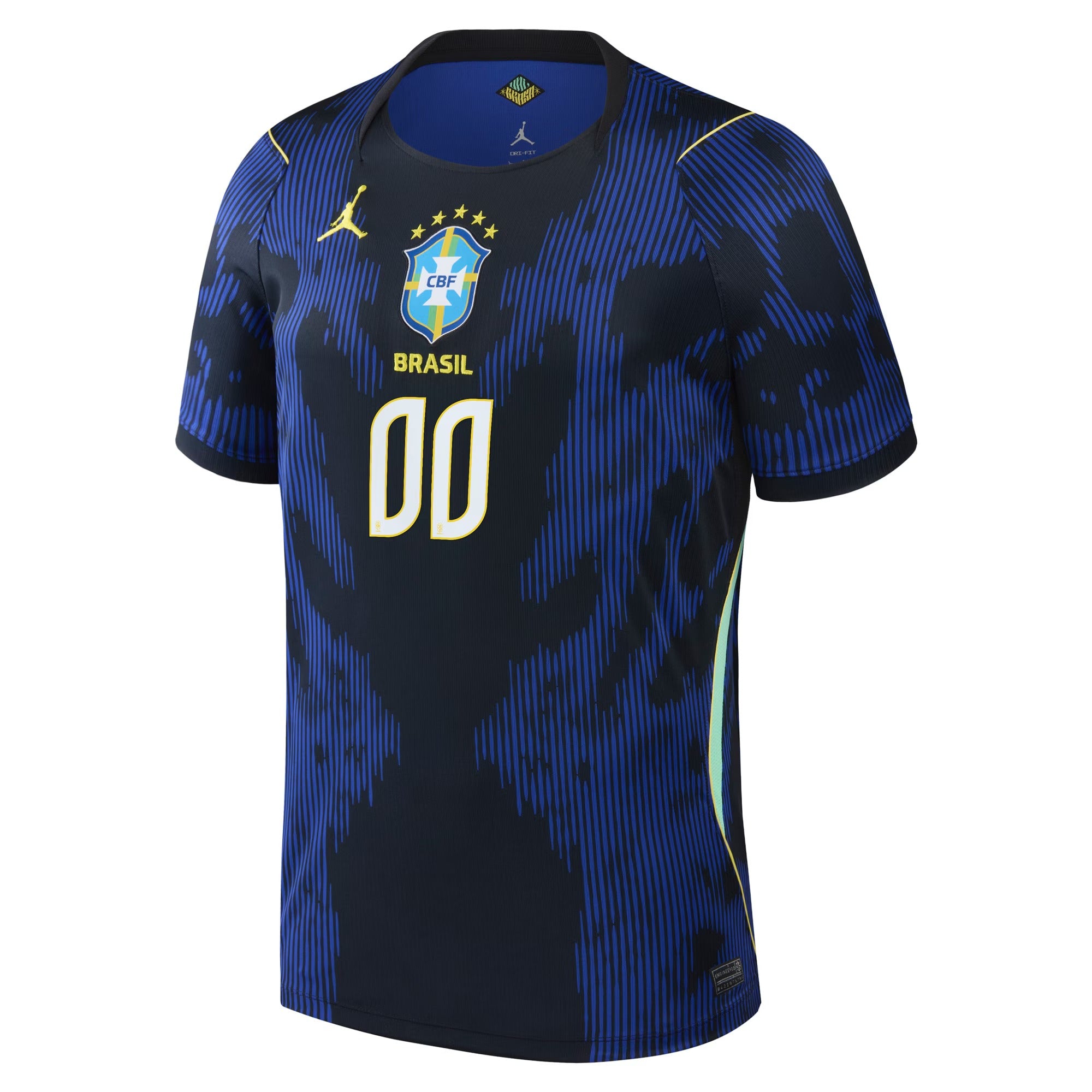 Jordan Men's Brazil National Team 2026 Away Stadium Custom Jersey (Blue)