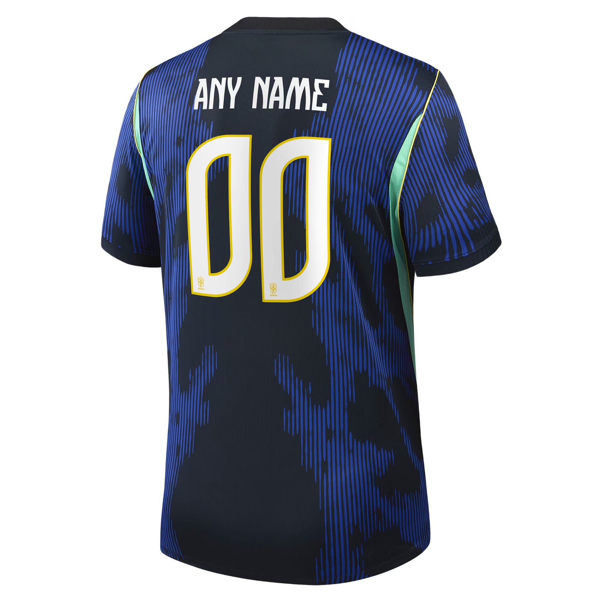 Jordan Men's Brazil National Team 2026 Away Stadium Custom Jersey (Blue)