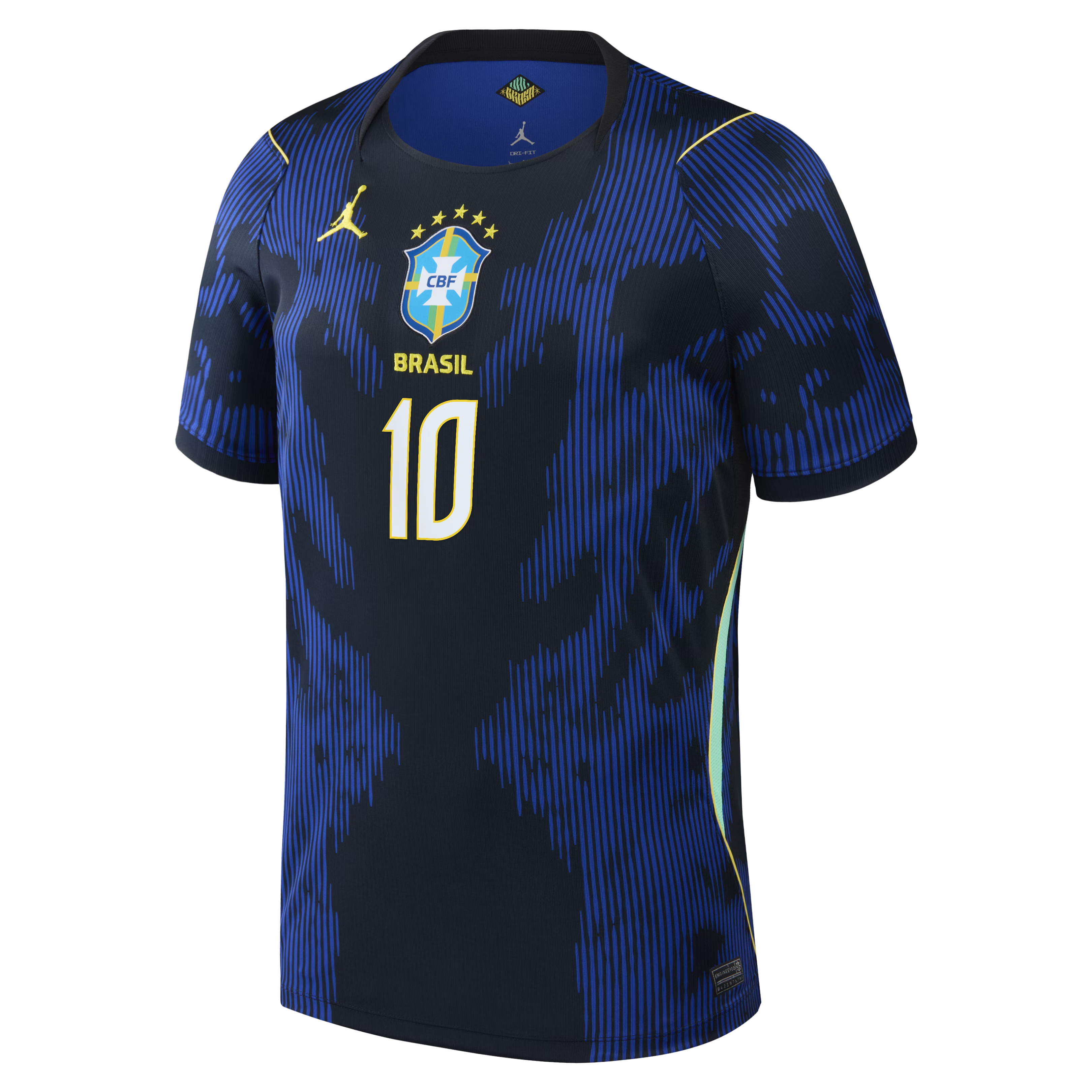 Jordan Men's Brazil National Team 2026 Away Stadium Jersey - Neymar Jr. #10 (Blue)