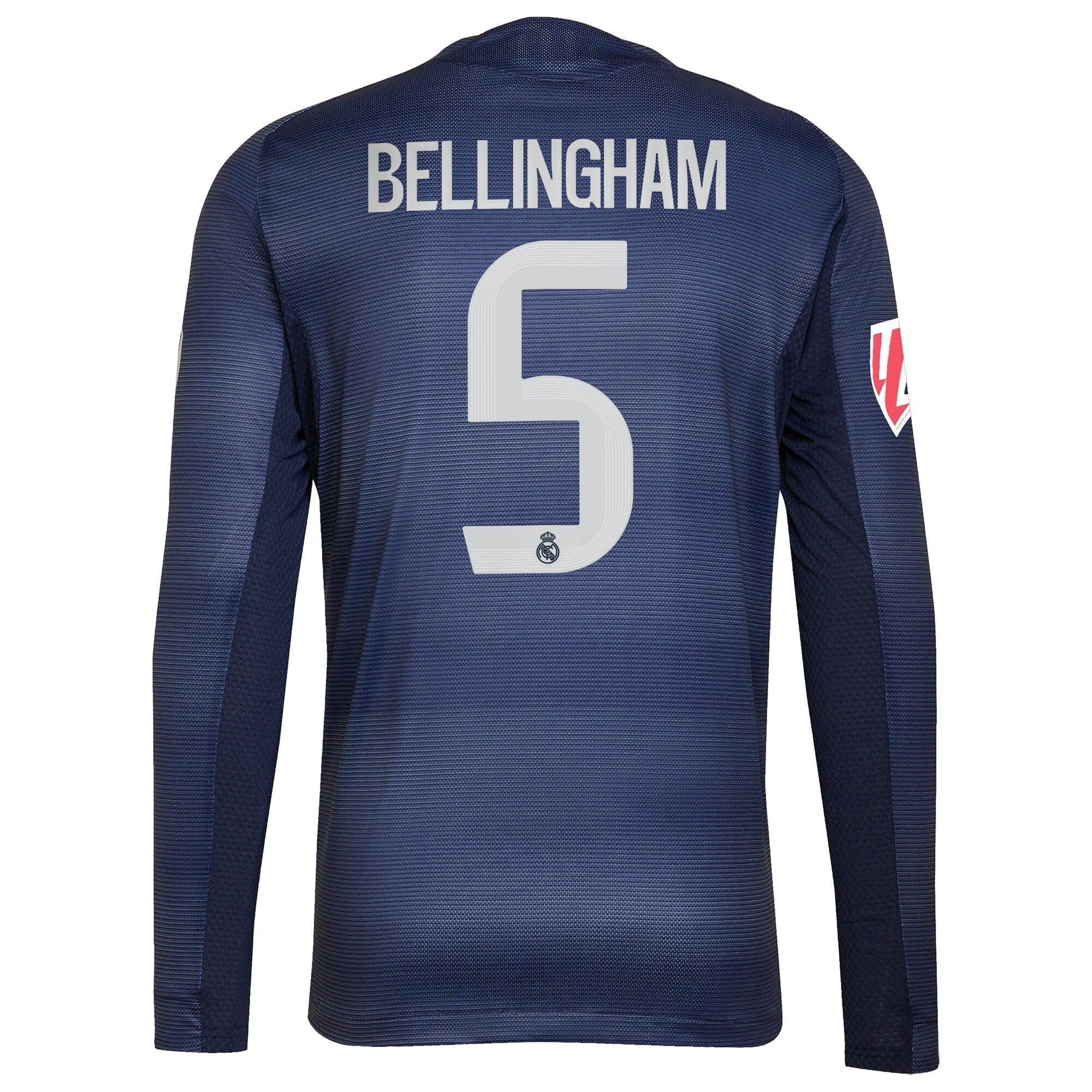 Jude Bellingham Real Madrid adidas 2025/26 Away Long Sleeve Player Jersey - Blue - Jersey Teams World