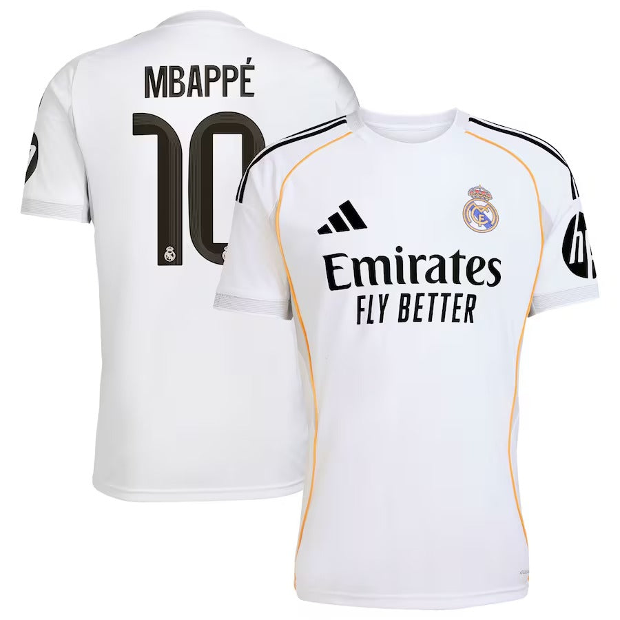 Kylian Mbappé Real Madrid adidas 2025/26 Home Player Jersey - White - Jersey Teams World