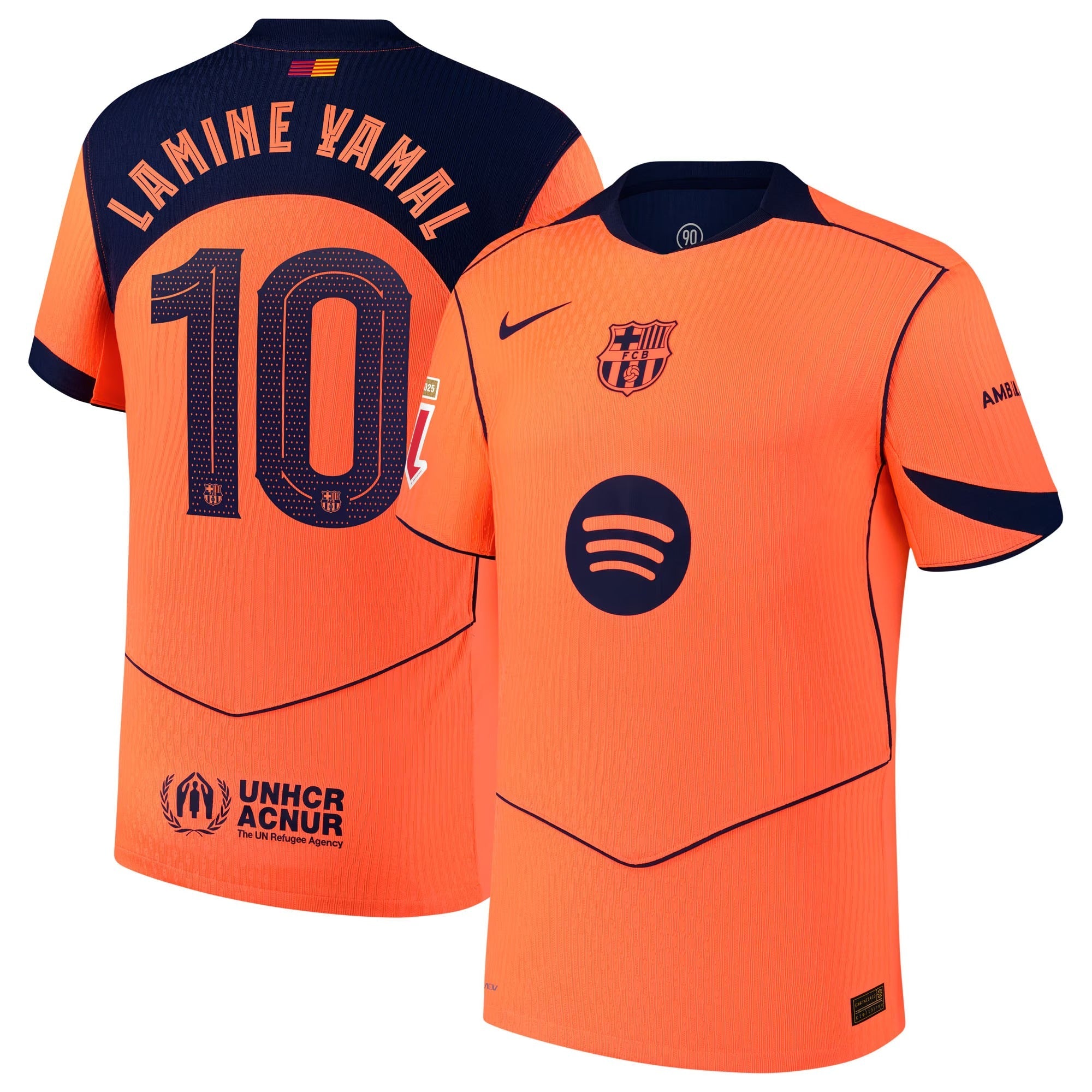 Lamine Yamal Barcelona Nike 2025/26 Third Player Jersey - Orange - Jersey Teams World