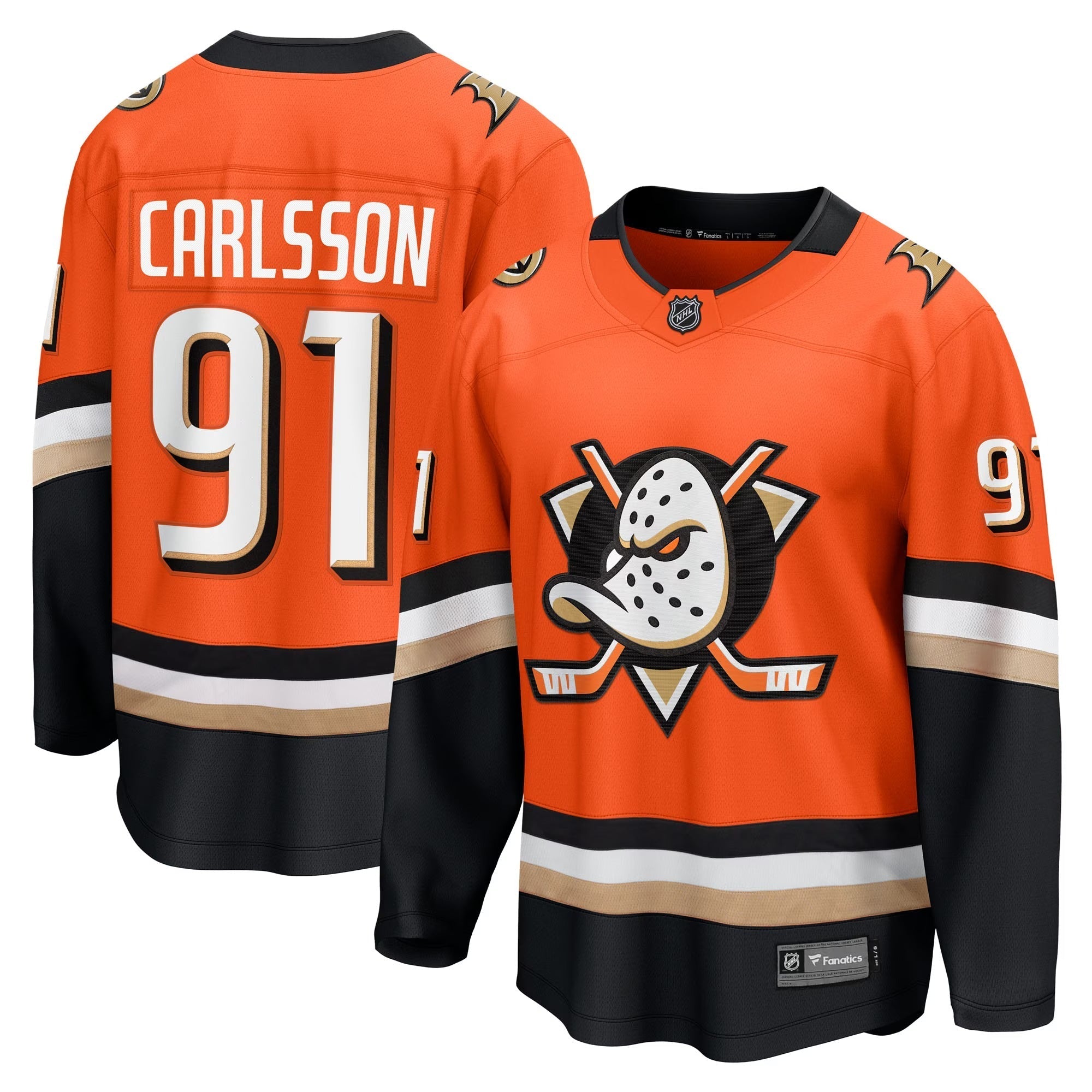 Leo Carlsson Anaheim Ducks Fanatics Home Breakaway Jersey – Orange - Jersey Teams World