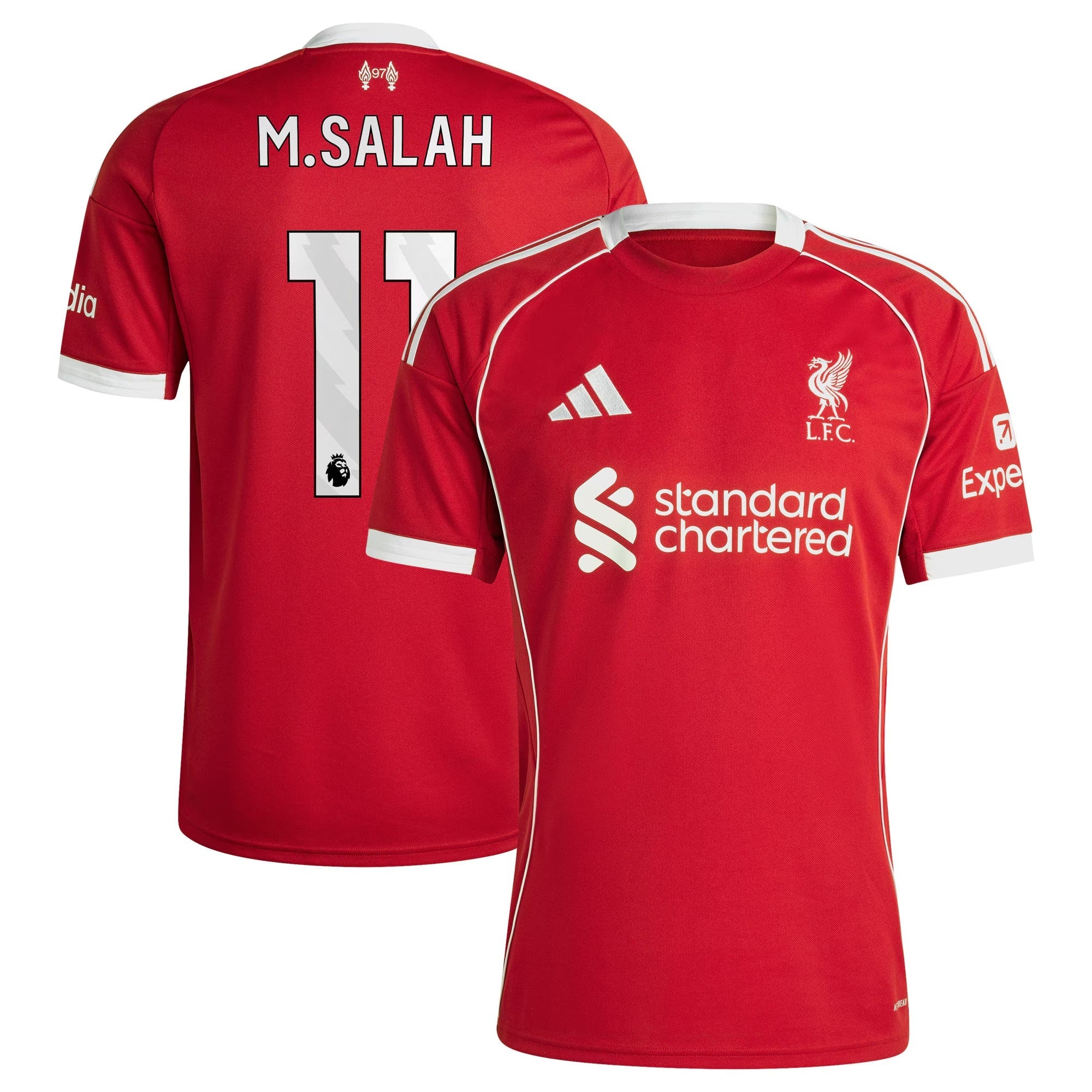 Liverpool adidas 2025/26 Mohamed Salah 11 Home Jersey - Red