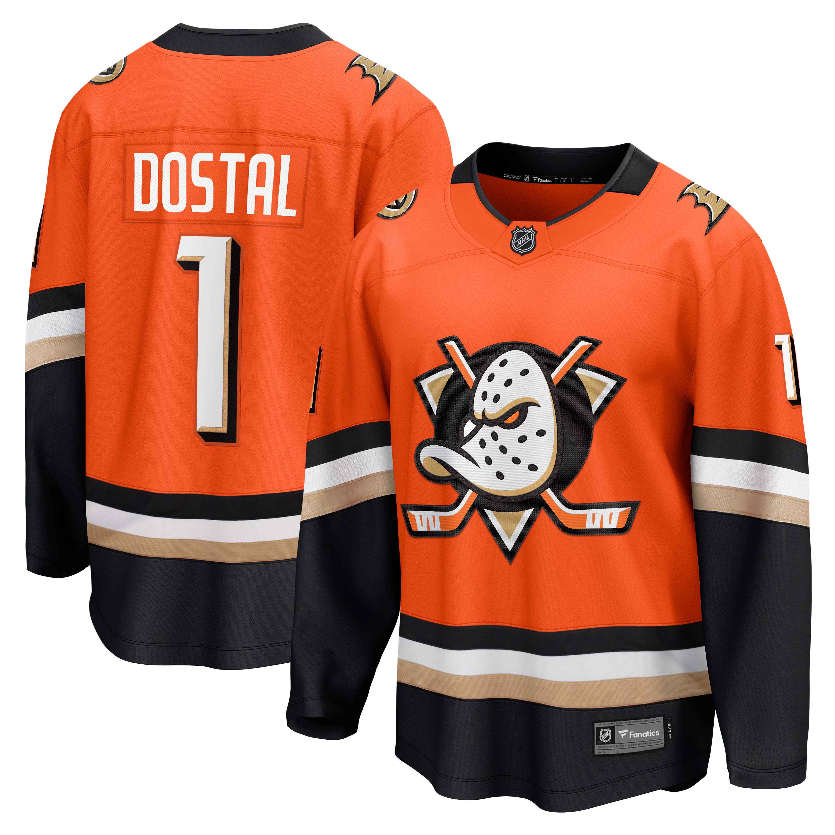 Lukas Dostál Anaheim Ducks Fanatics Home Breakaway Jersey – Orange - Jersey Teams World