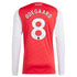 Martin Ødegaard Arsenal adidas 2025/26 Home Long Sleeve Player Jersey - Red