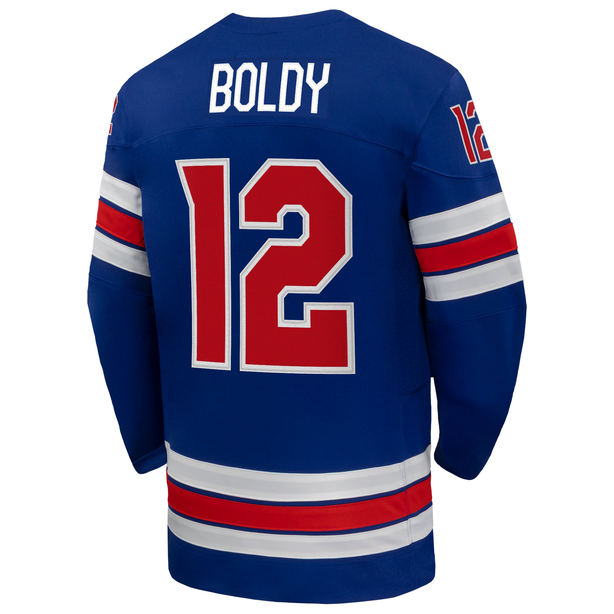 Matthew Boldy #12 USA Hockey 2026 Home Jersey - Nike Royal - Jersey Teams World