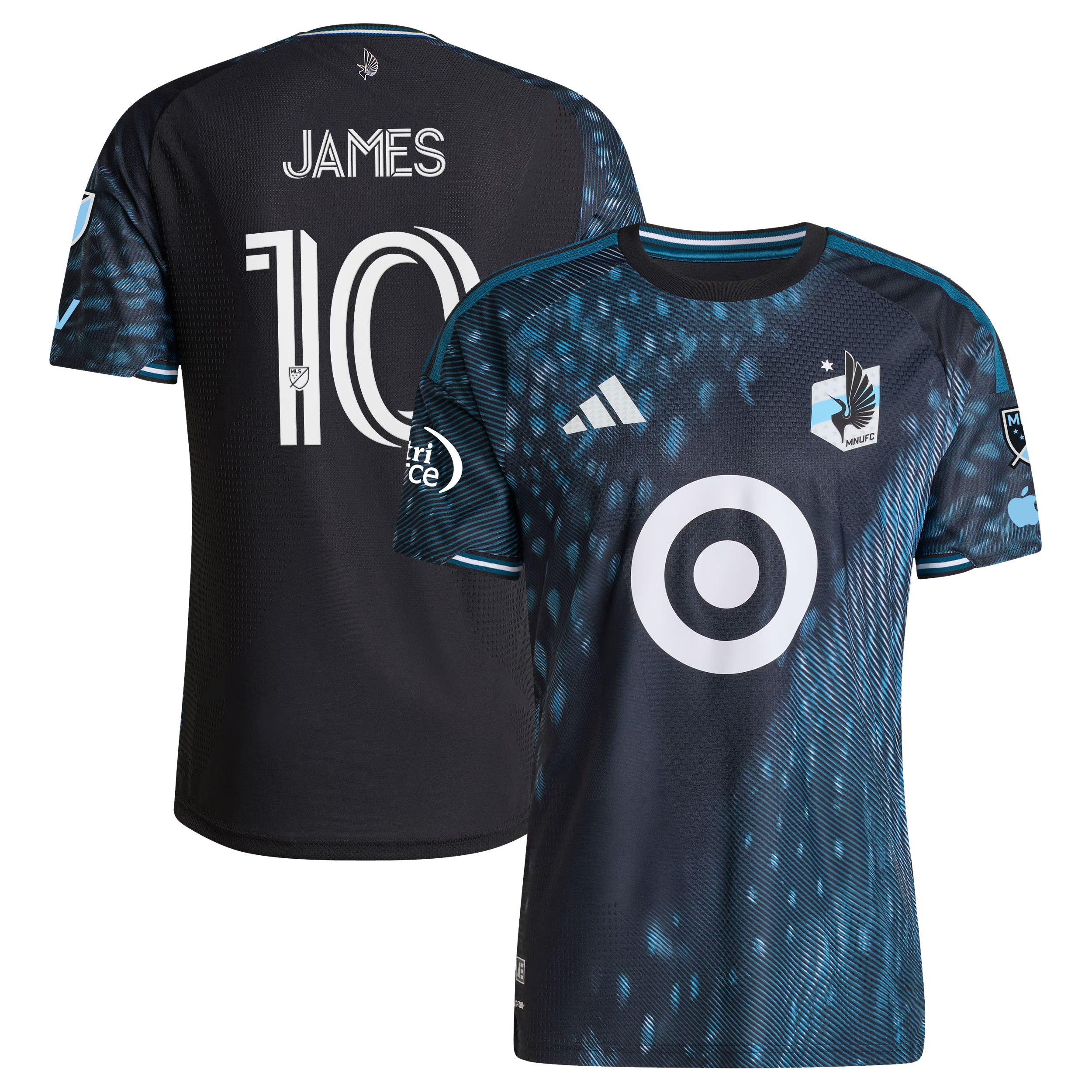 Minnesota United FC // James Rodriguez #10 Official 2026 The Decade Kit On-Field Patch Jersey – Black - Jersey Teams World
