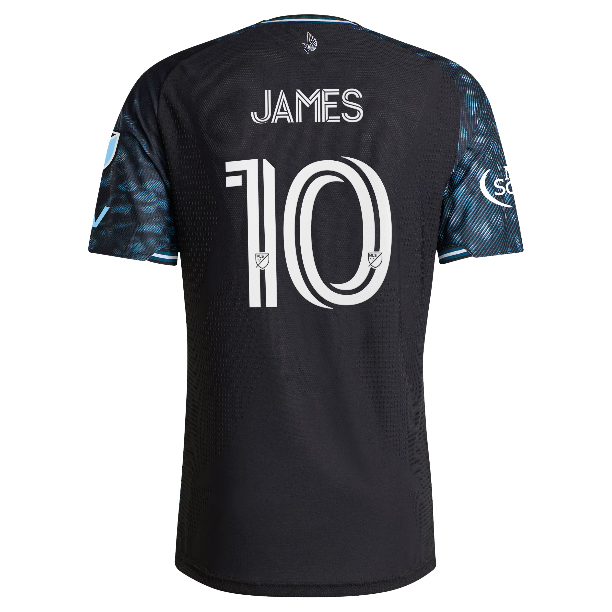 Minnesota United FC // James Rodriguez #10 Official 2026 The Decade Kit On-Field Patch Jersey – Black - Jersey Teams World