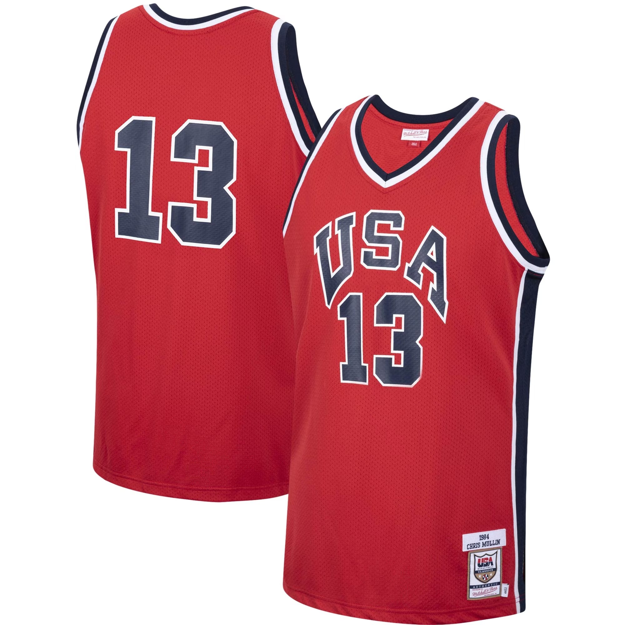 Mitchell & Ness Chris Mullin USA Basketball 1984 Authentic Jersey – Red - Jersey Teams World
