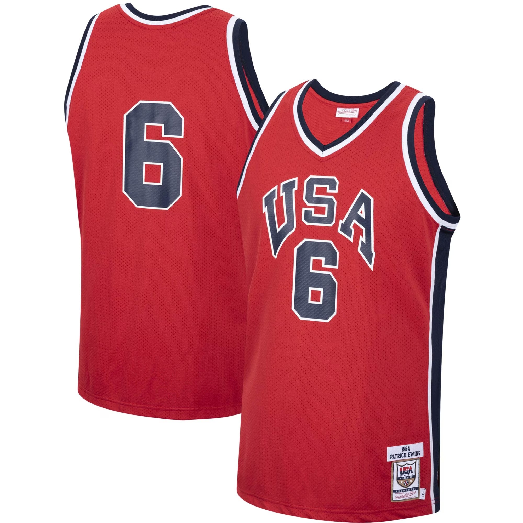 Mitchell & Ness Patrick Ewing USA Basketball 1984 Authentic Jersey – Red - Jersey Teams World