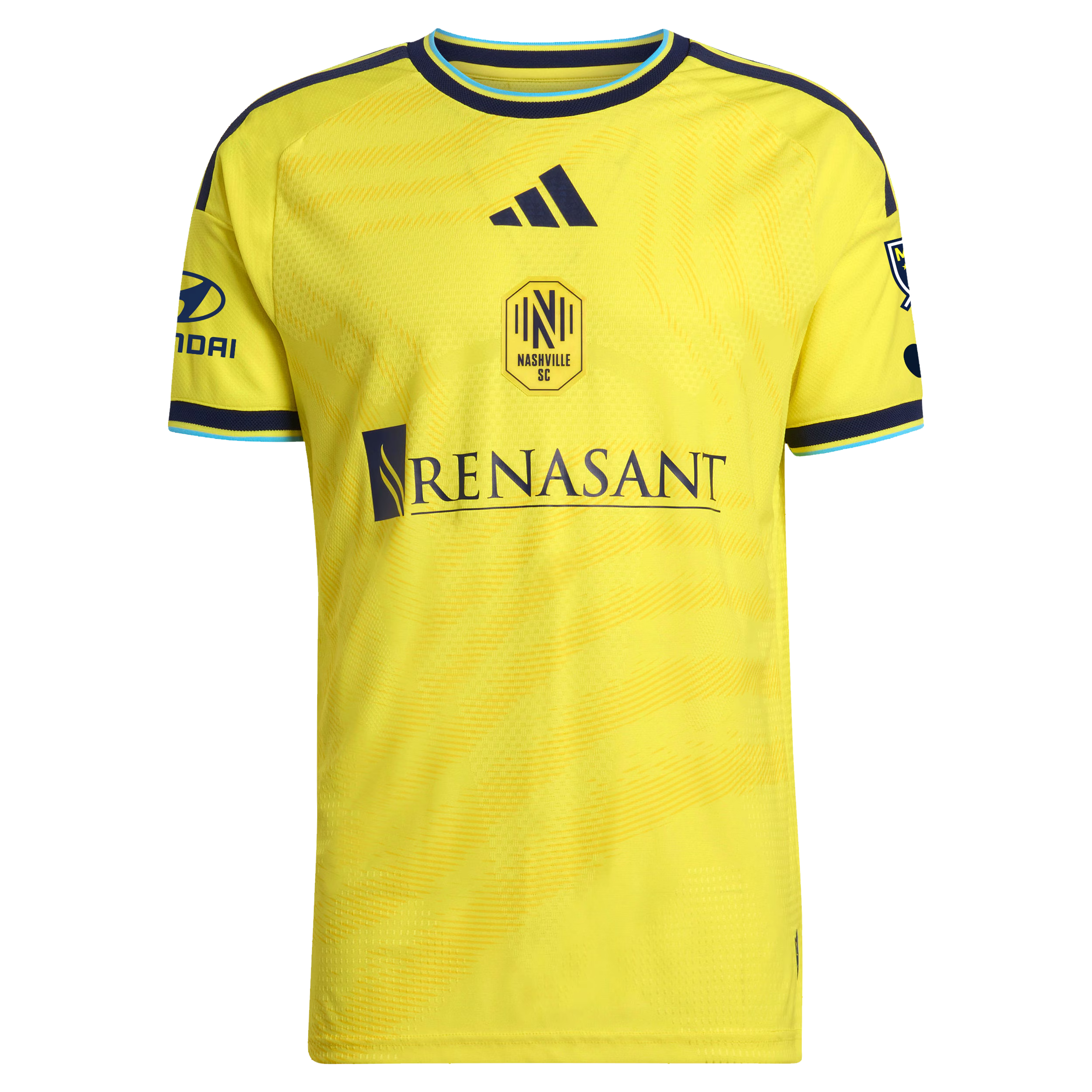 Nashville SC // Sam Surridge #9 Official 2026 The Reverb On-Field Patch Jersey – Yellow - Jersey Teams World