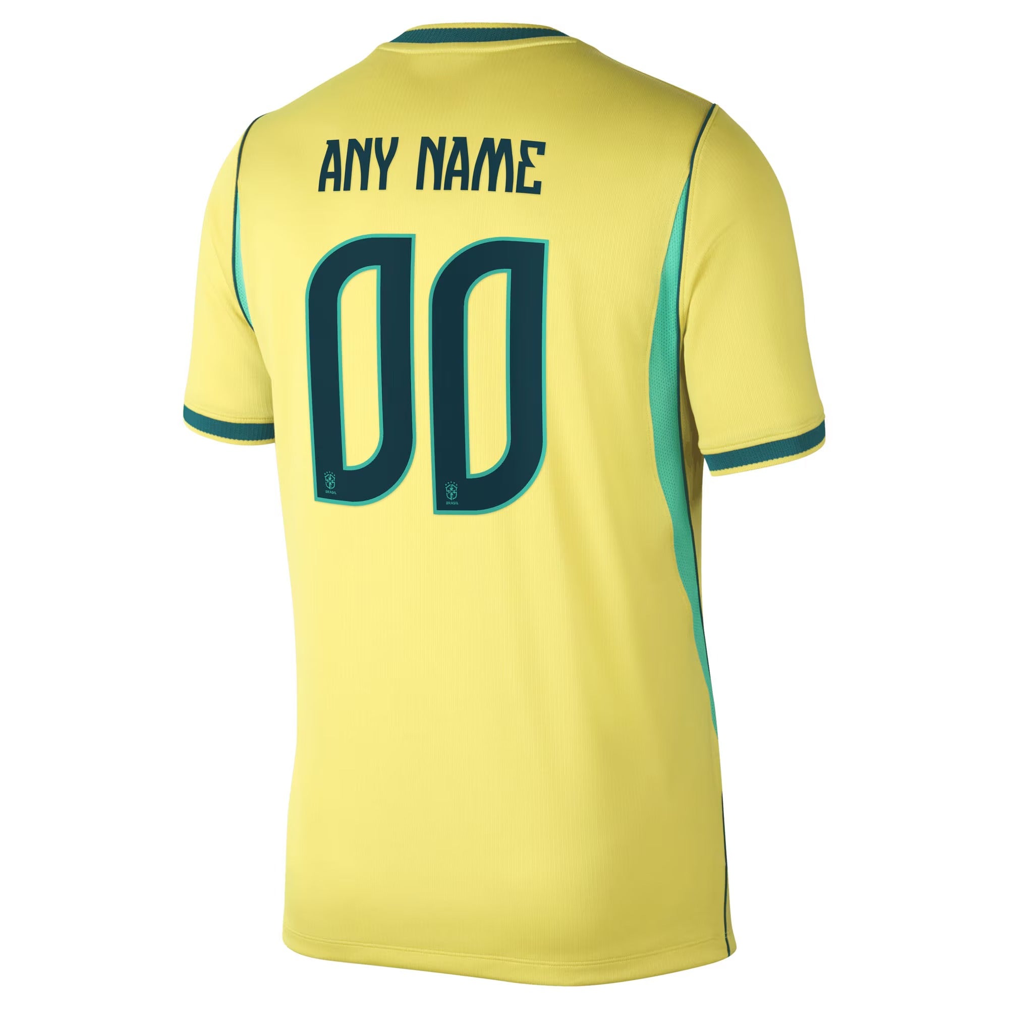 Nike Men's Brazil National Team 2026 Home Stadium Custom Jersey (Yellow)