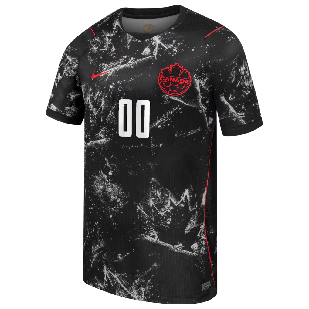 Nike Men's Canada Soccer 2026 Away Stadium Custom Jersey (Black)