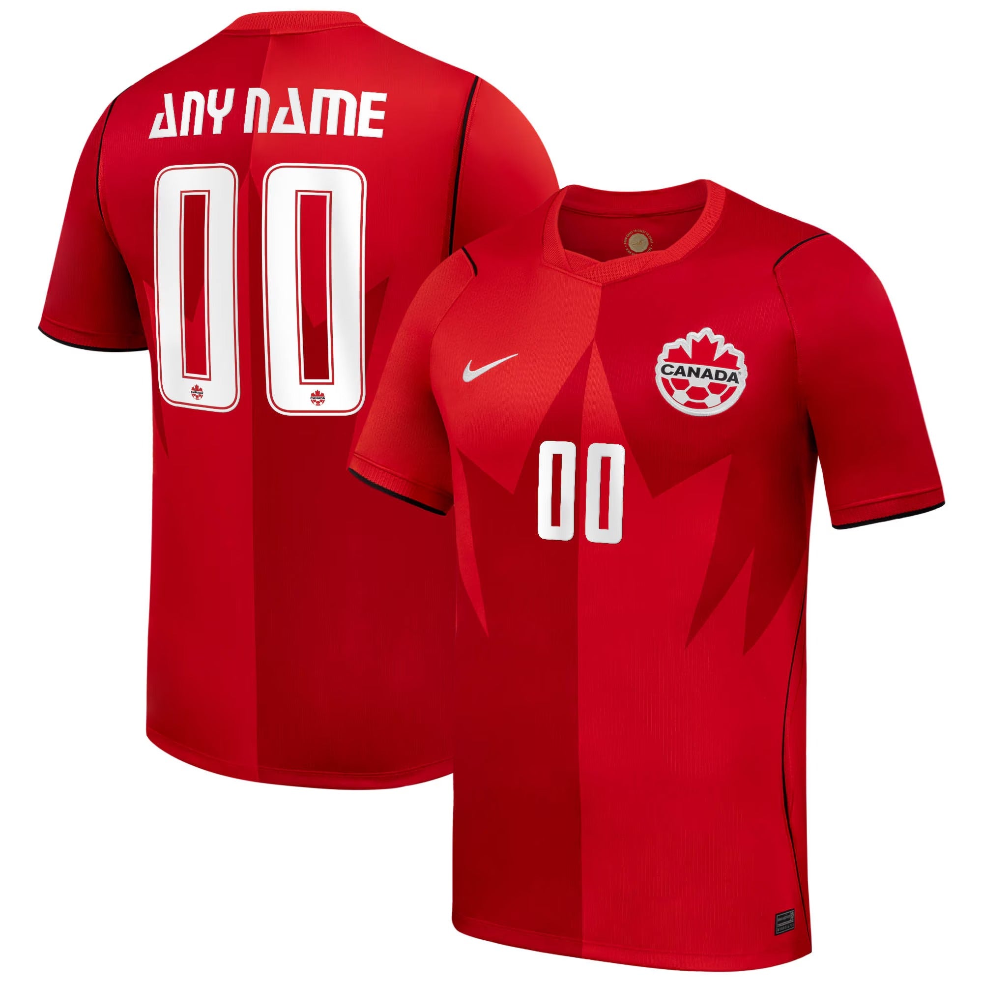 Nike Men's Canada Soccer 2026 Home Stadium Custom Jersey (Red)