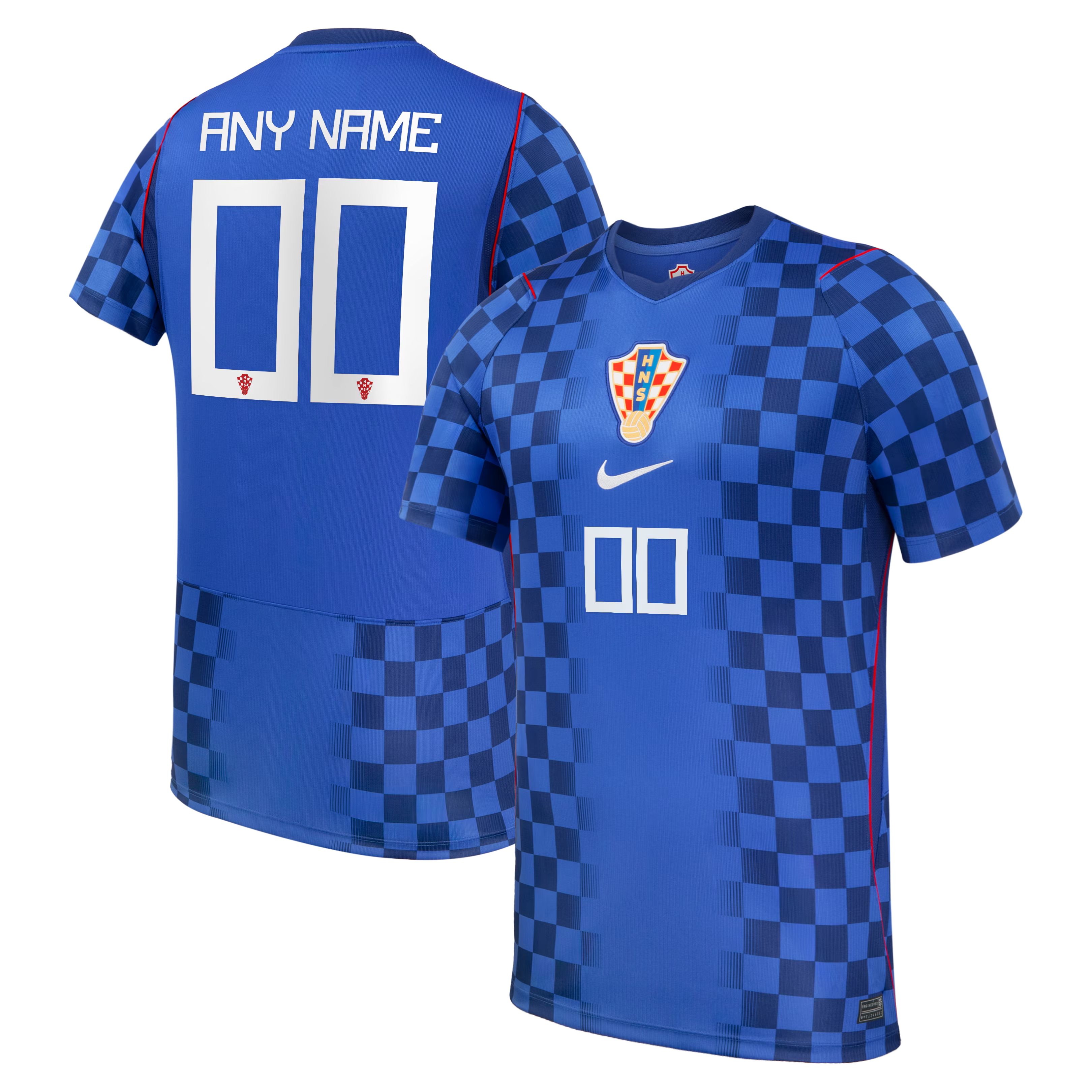 Nike Men's Croatia National Team 2026 Away Stadium Custom Jersey (Navy)