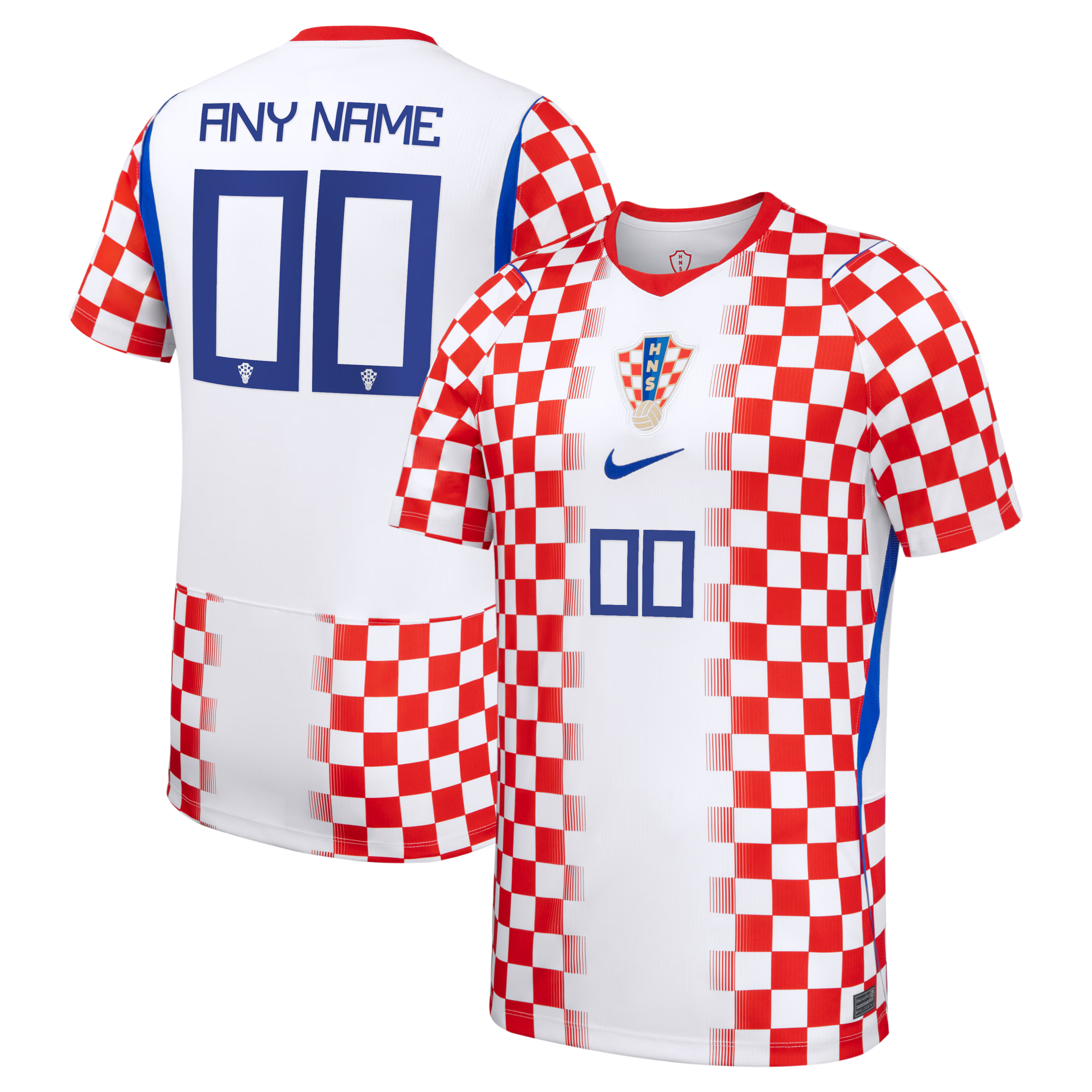 Nike Men's Croatia National Team 2026 Home Stadium Custom Jersey (White)