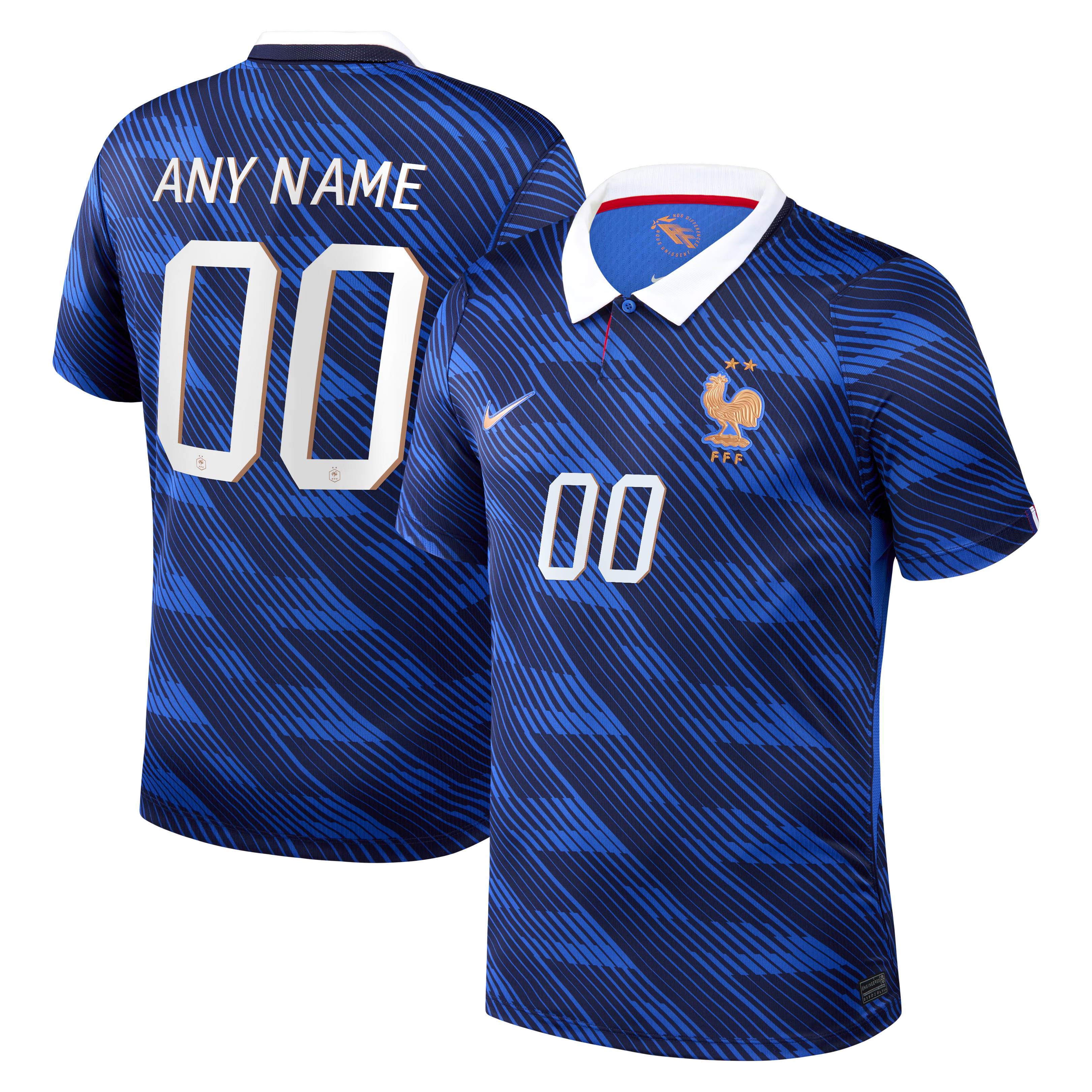 Nike Men's France National Team 2026 Home Stadium Custom Jersey (Blue)