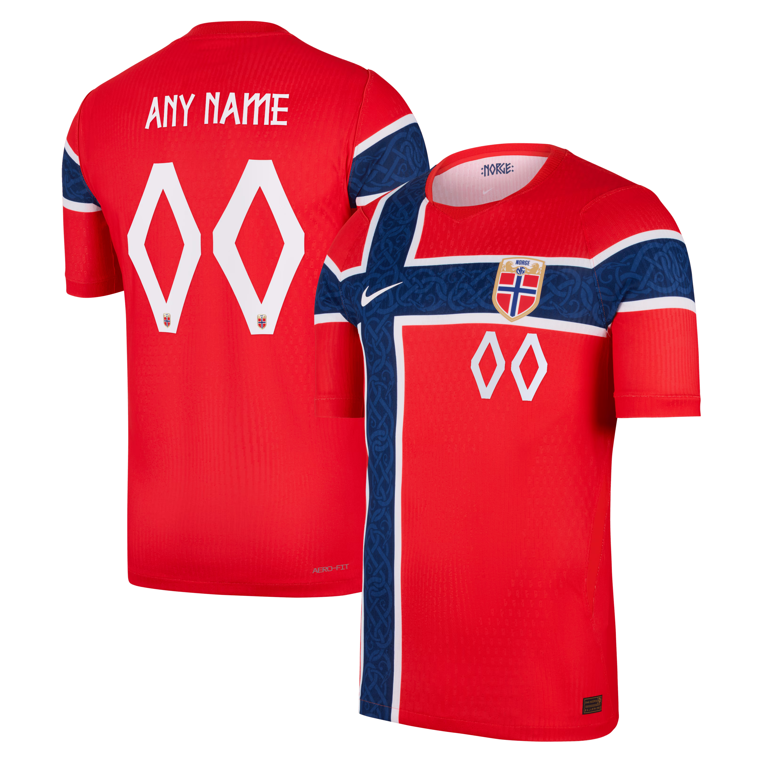 Nike Men's Norway National Team 2026 Home Match Custom Jersey (Red)