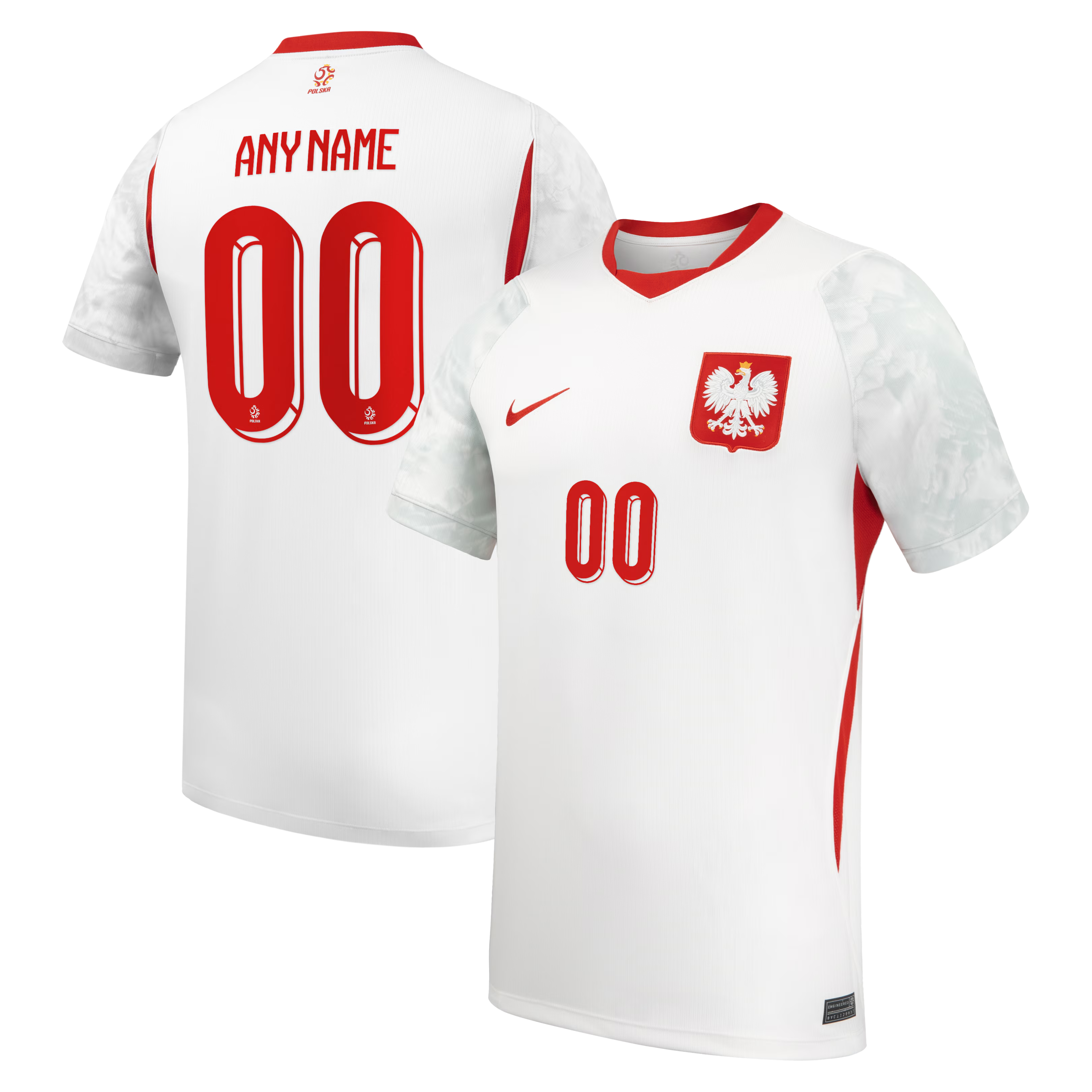 Nike Men's Poland National Team 2026 Home Stadium Custom Jersey (White)