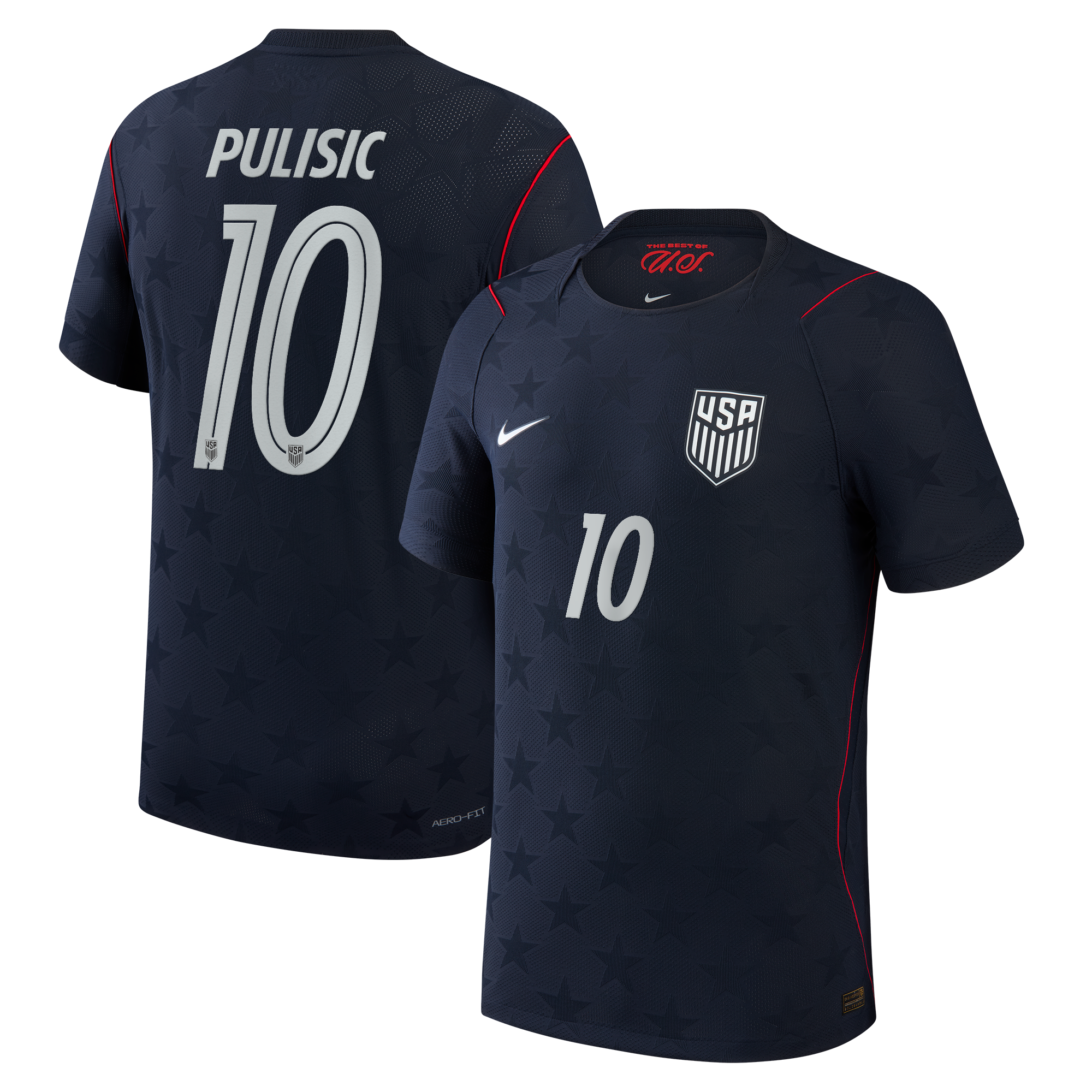 Nike Men's USMNT 2026 Away Match Authentic Jersey - Christian Pulisic #10 (Blue)