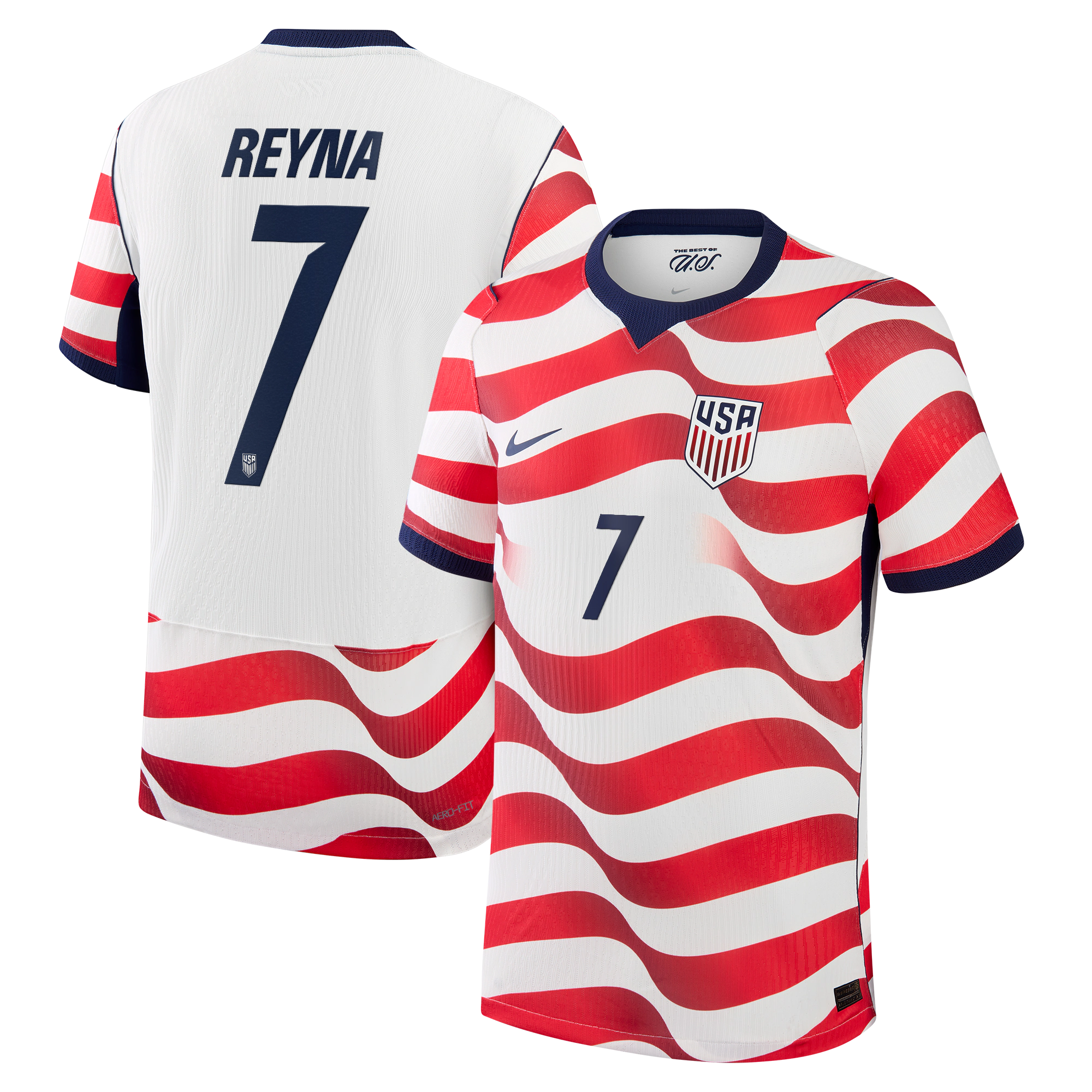Nike Men's USMNT 2026 Home Match Authentic Jersey - Giovanni Reyna #7 (White)