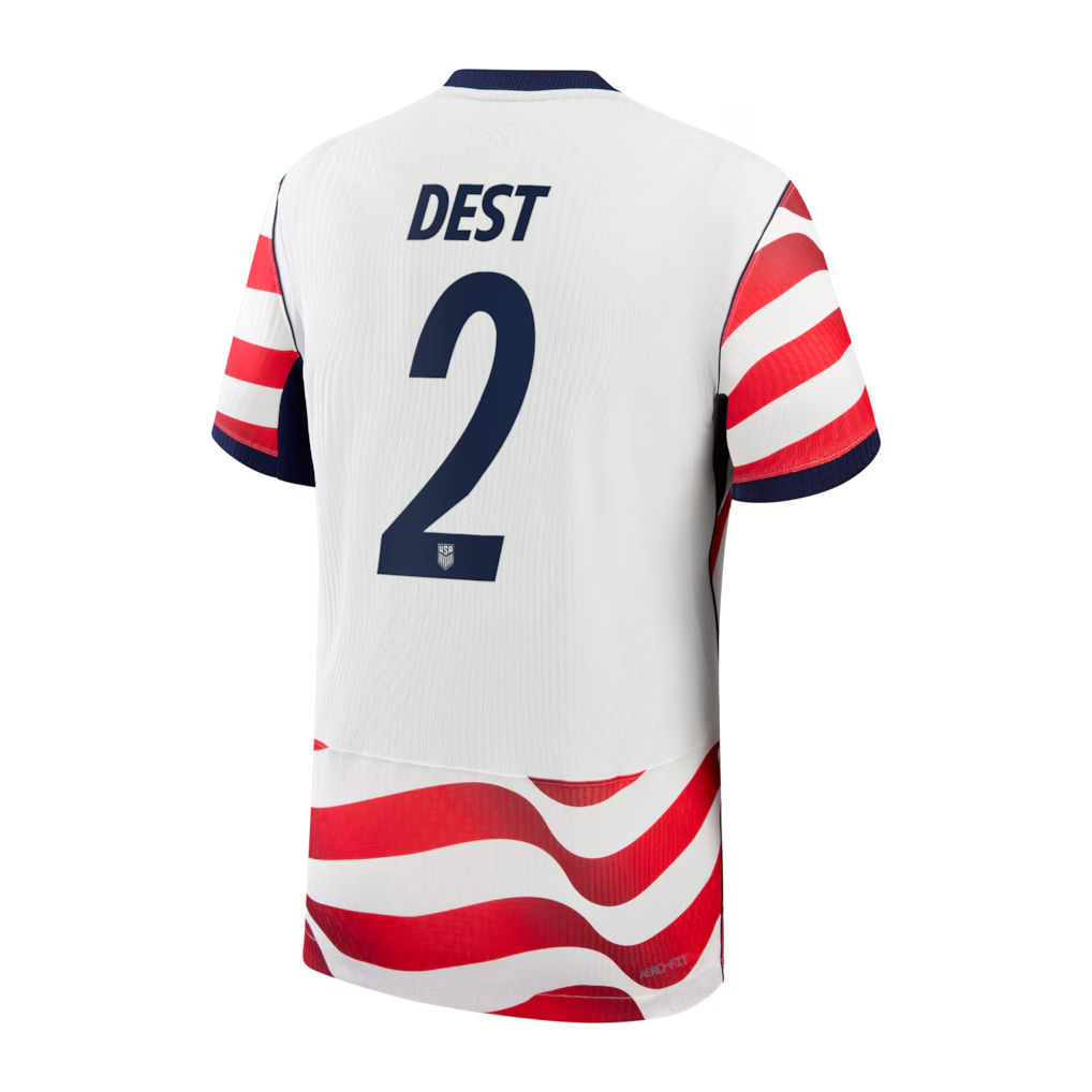 Nike Men's USMNT 2026 Home Match Authentic Jersey - Sergiño Dest #2 (White)