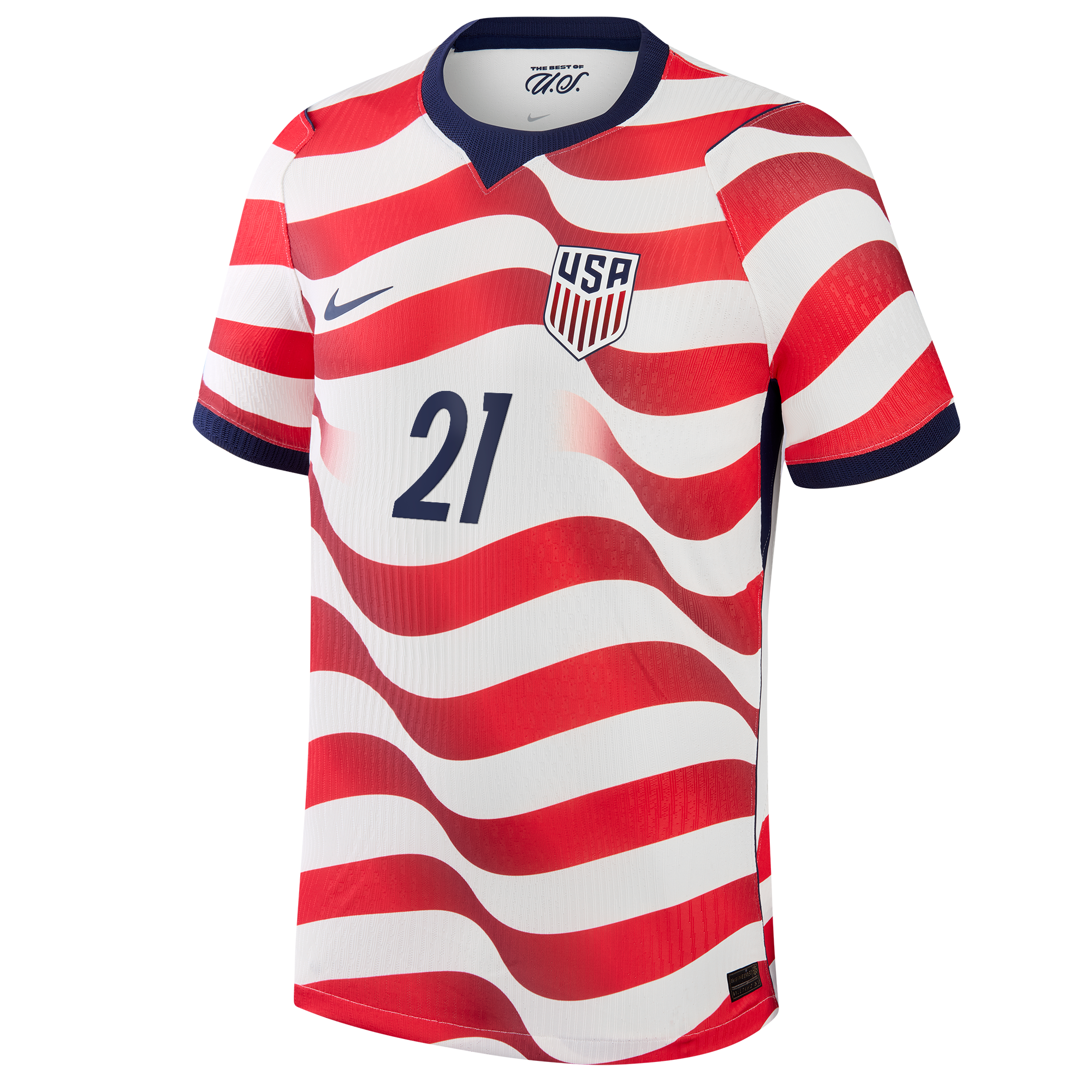 Nike Men's USMNT 2026 Home Match Authentic Jersey - Timothy Weah #21 (White)
