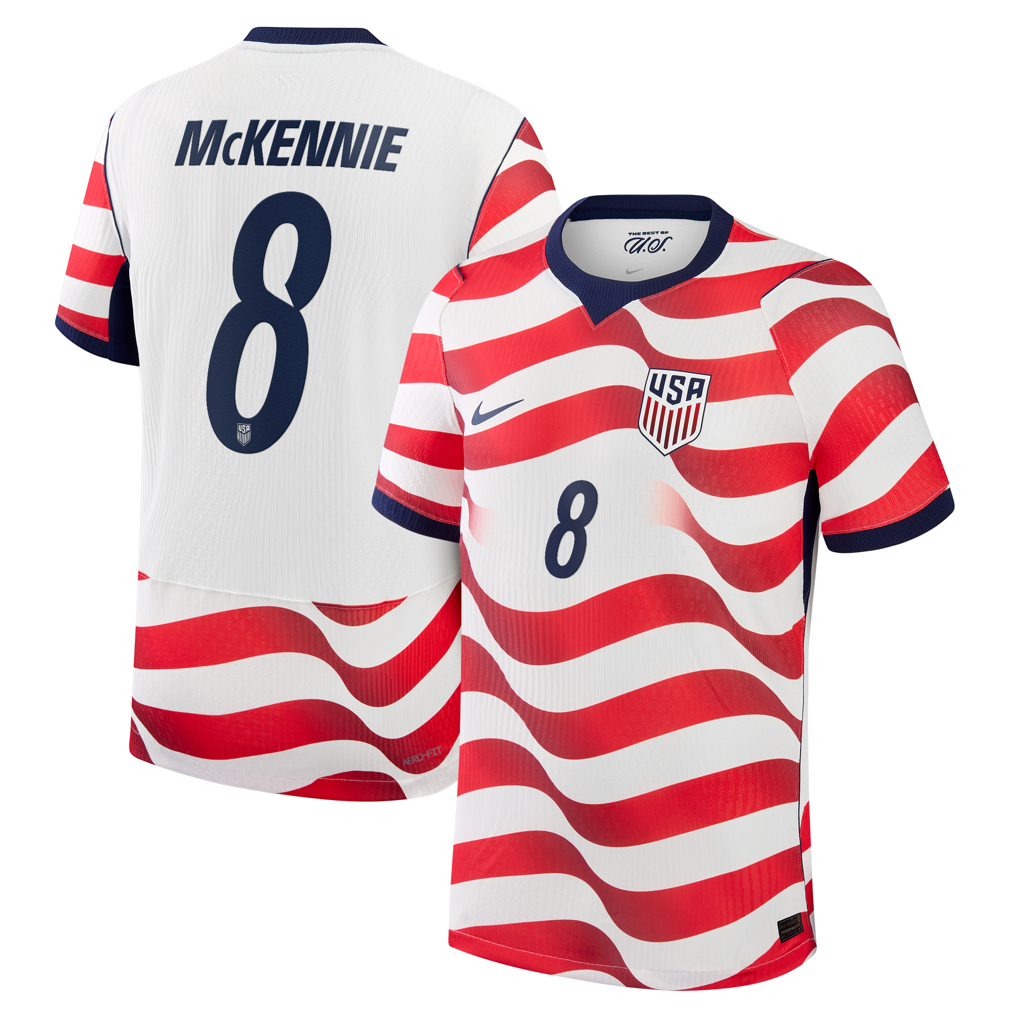 Nike Men's USMNT 2026 Home Match Authentic Jersey - Weston McKennie #8 (White)