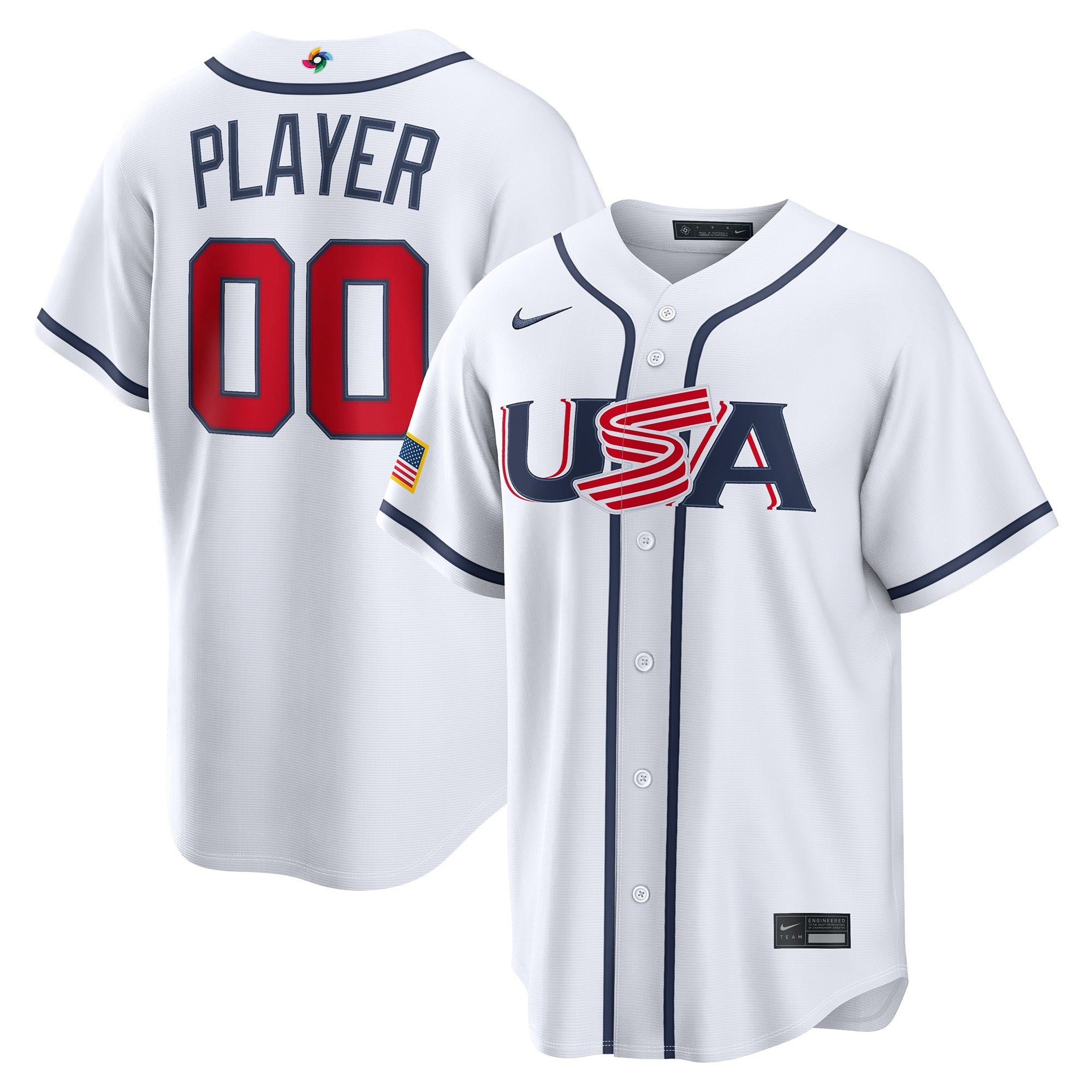 Nike USA Baseball 2026 World Baseball Classic Home Pick-A-Player Stadium Jersey – White - Jersey Teams World
