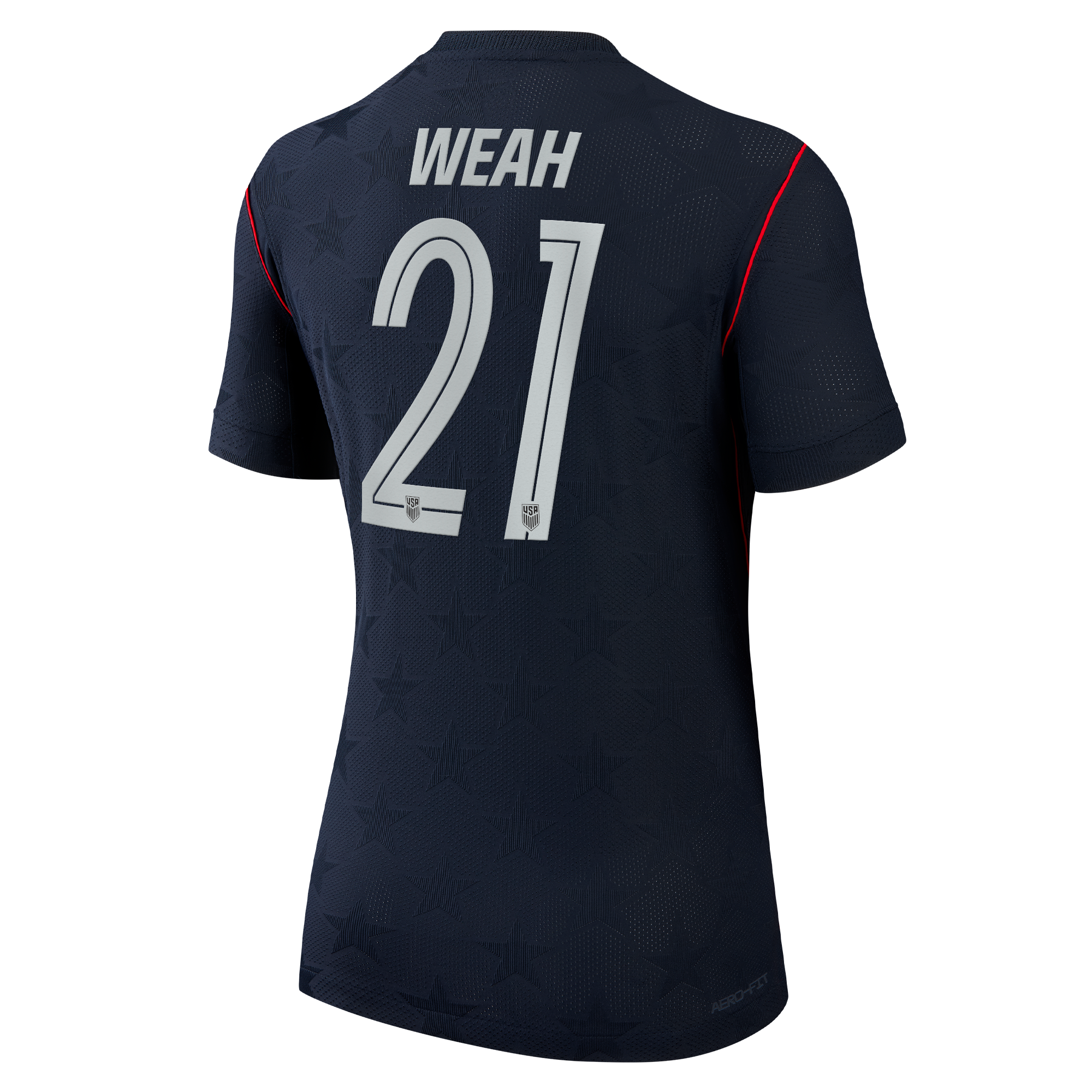 Nike Women's USMNT 2026 Away Match Authentic Jersey - Timothy Weah #21 (Obsidian Blue)