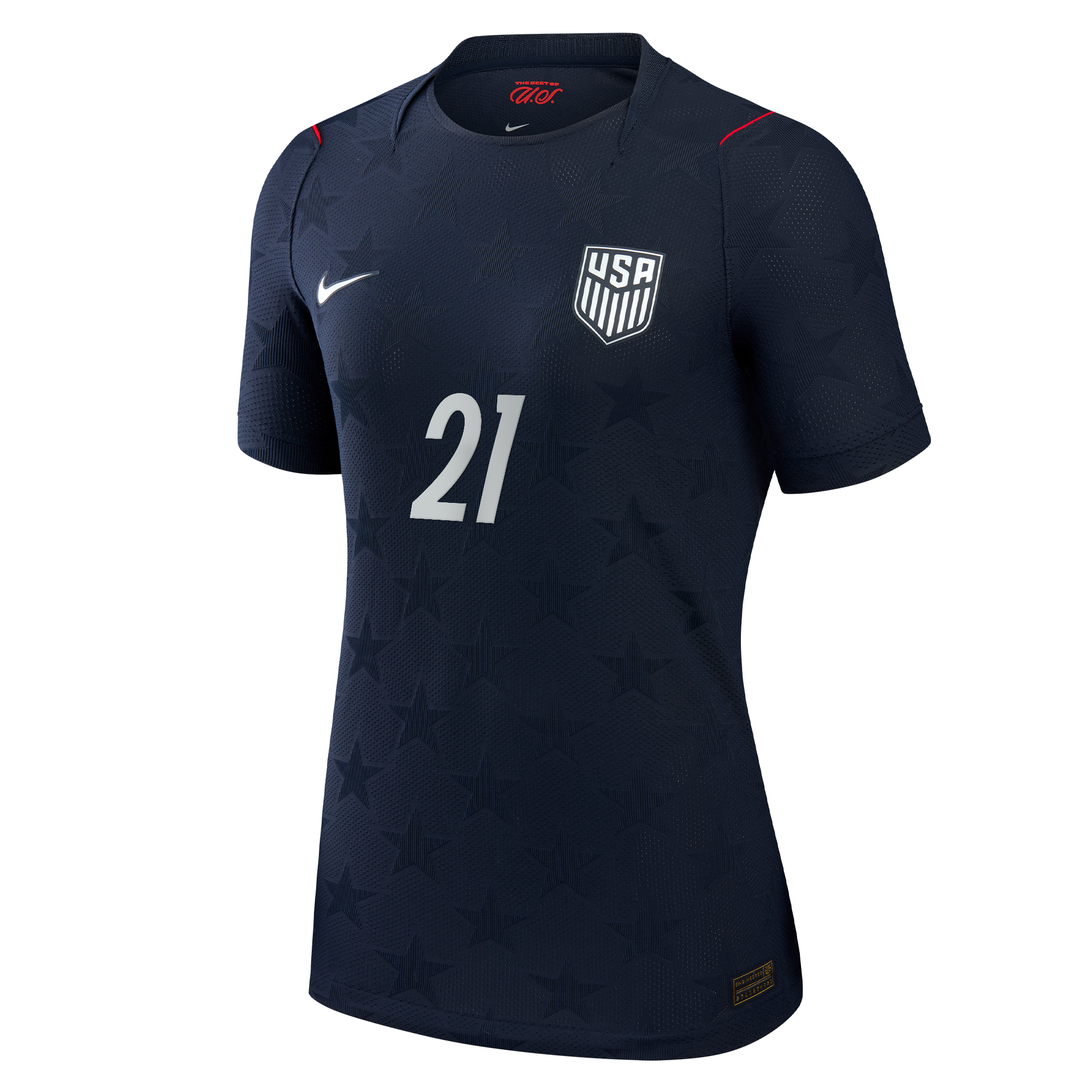 Nike Women's USMNT 2026 Away Match Authentic Jersey - Timothy Weah #21 (Obsidian Blue)