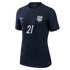 Nike Women's USMNT 2026 Away Match Authentic Jersey - Timothy Weah #21 (Obsidian Blue)