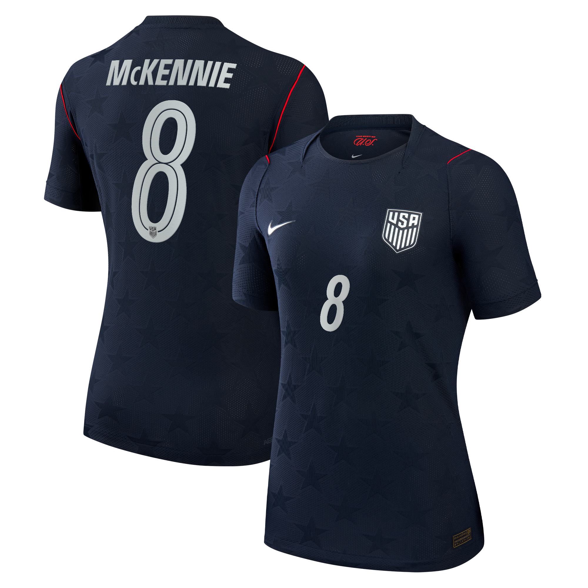 Nike Women's USMNT 2026 Away Match Authentic Jersey - Weston McKennie #8 (Obsidian Blue)