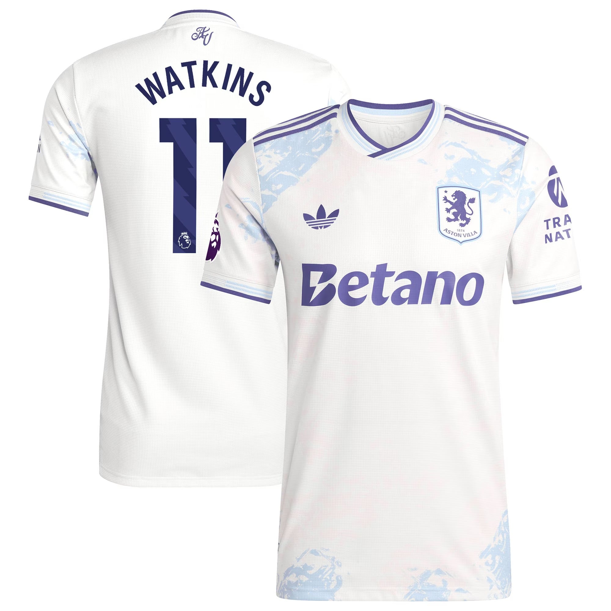 Ollie Watkins Aston Villa adidas 2025/26 Third Player Jersey - White